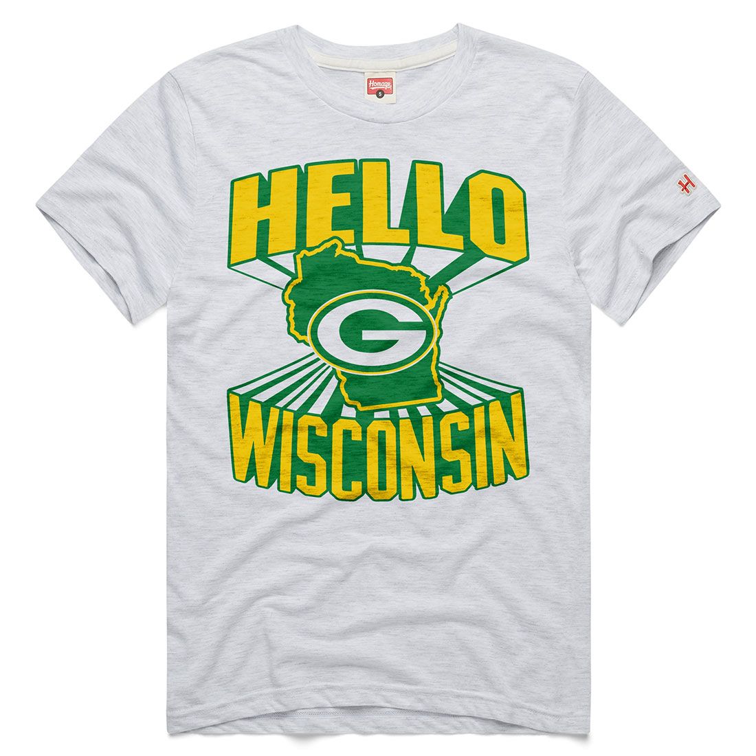 Packers Homage Hello Wisconsin Groovy T-Shirt