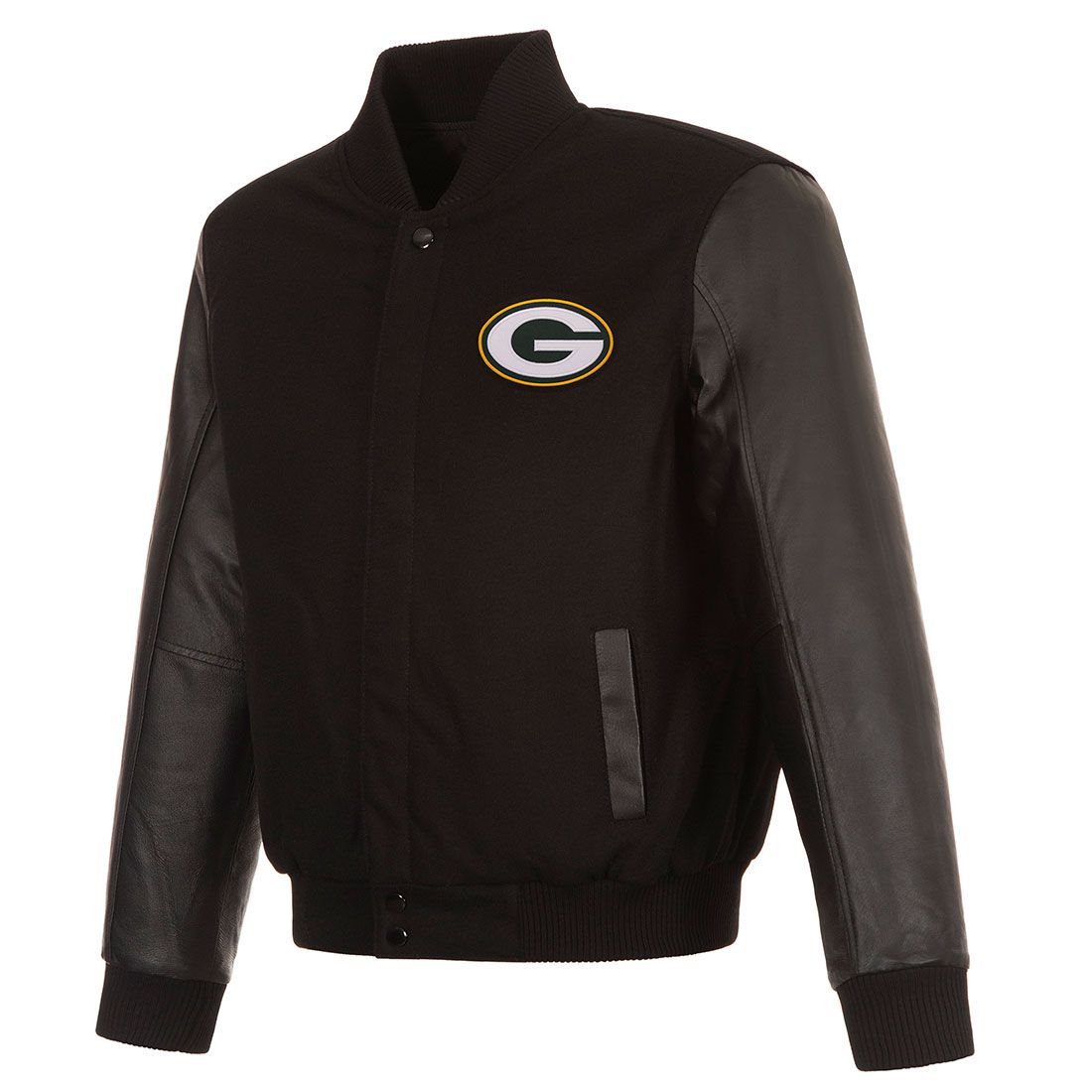 Packers Reversible Wool & Faux Leather Jacket