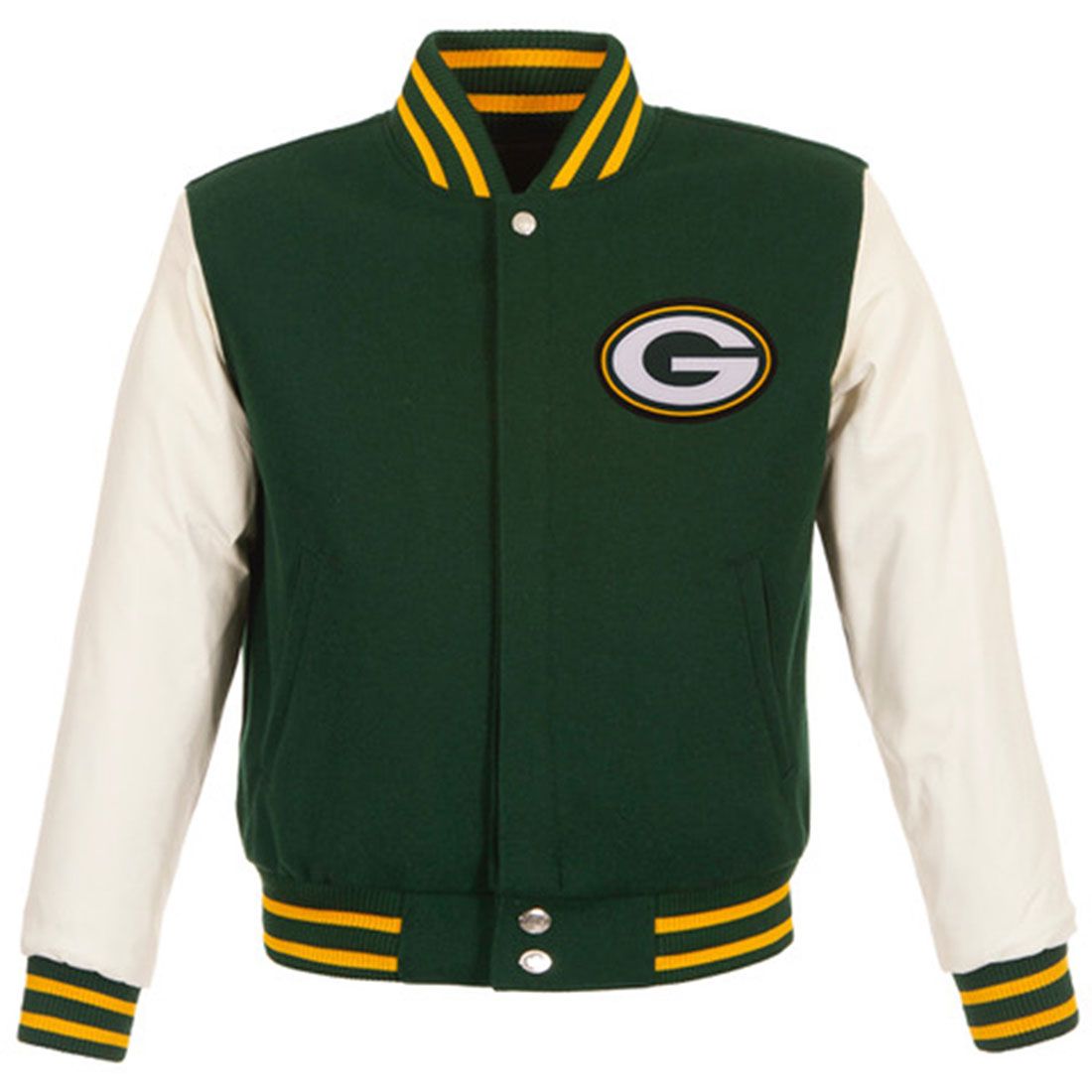 Packers Wool & Leather Jacket 1 Packers Wool & Leather Jacket