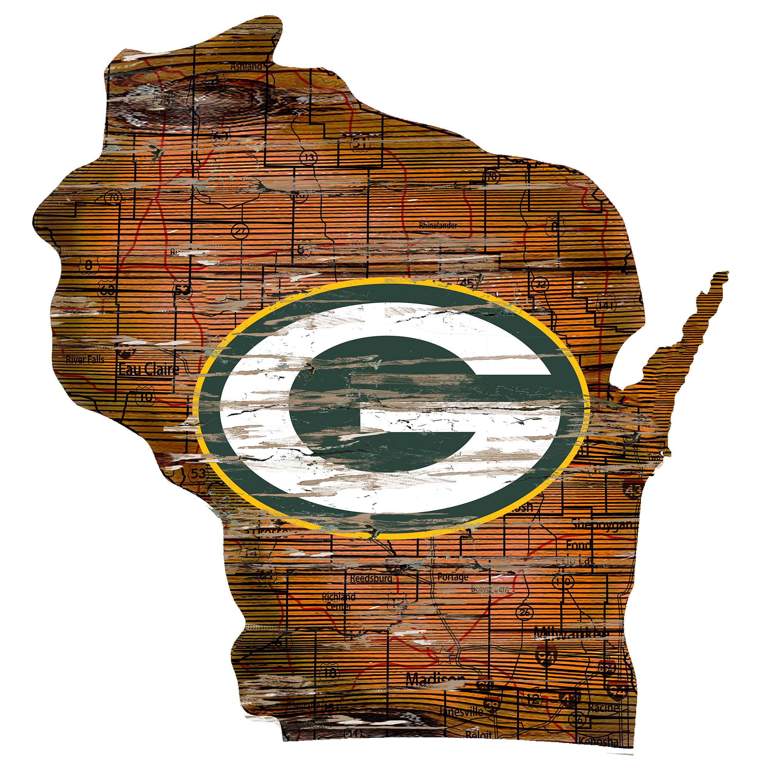 Packers State Wood Cut Out Sign