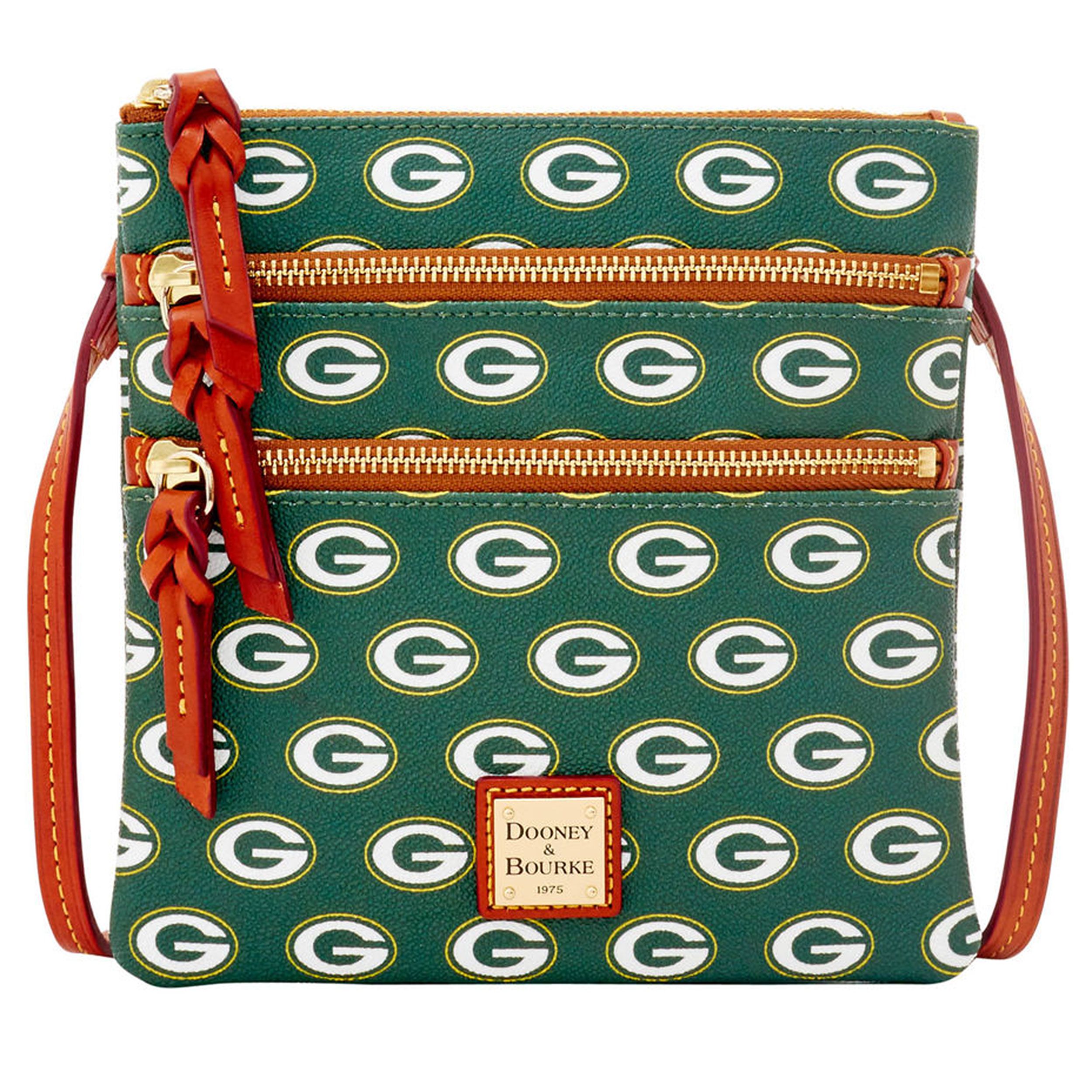 Packers Dooney & Bourke Triple Zip Crossbody Bag 1 Packers Dooney & Bourke Triple Zip Crossbody Bag