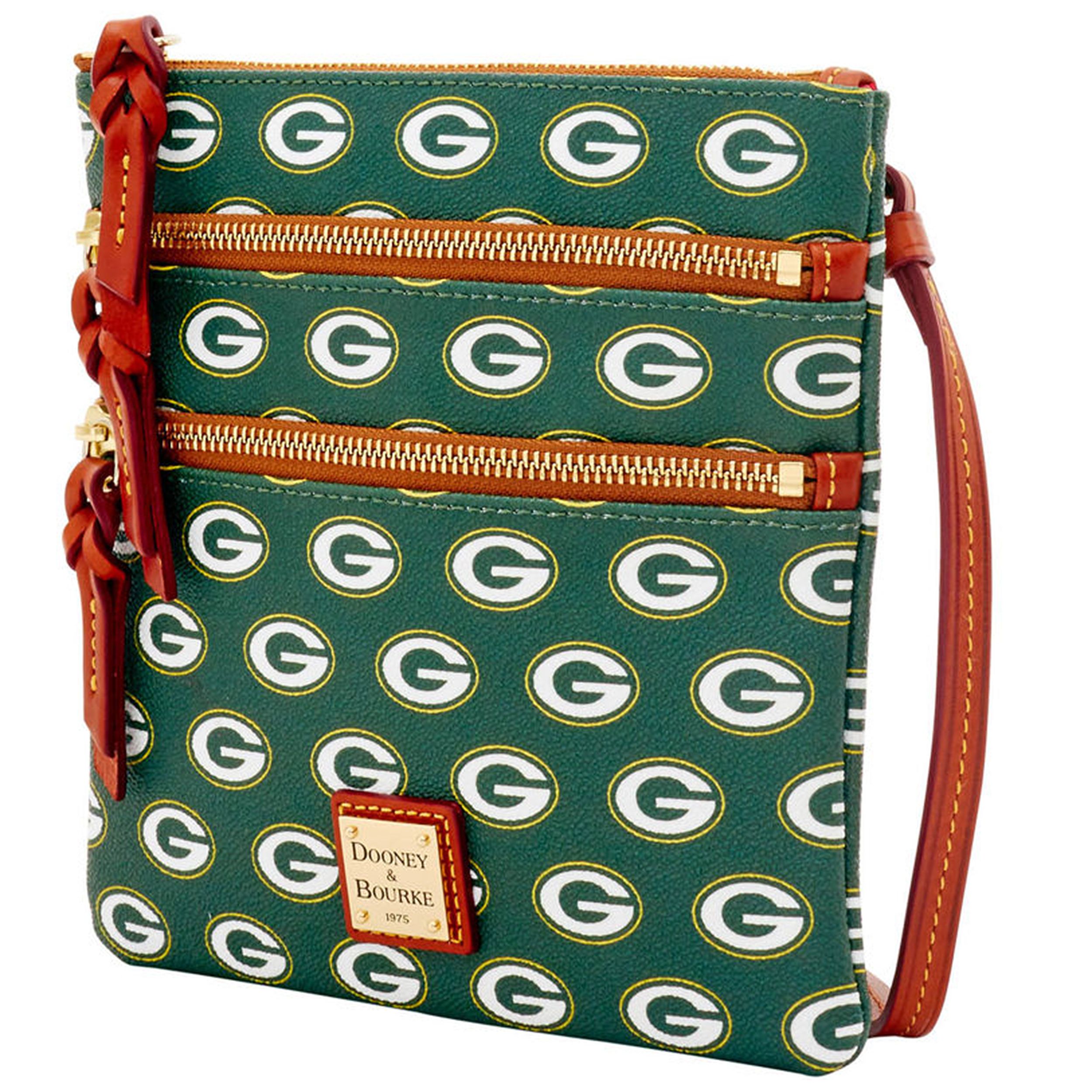 Packers Dooney & Bourke Triple Zip Crossbody Bag 2 Packers Dooney & Bourke Triple Zip Crossbody Bag