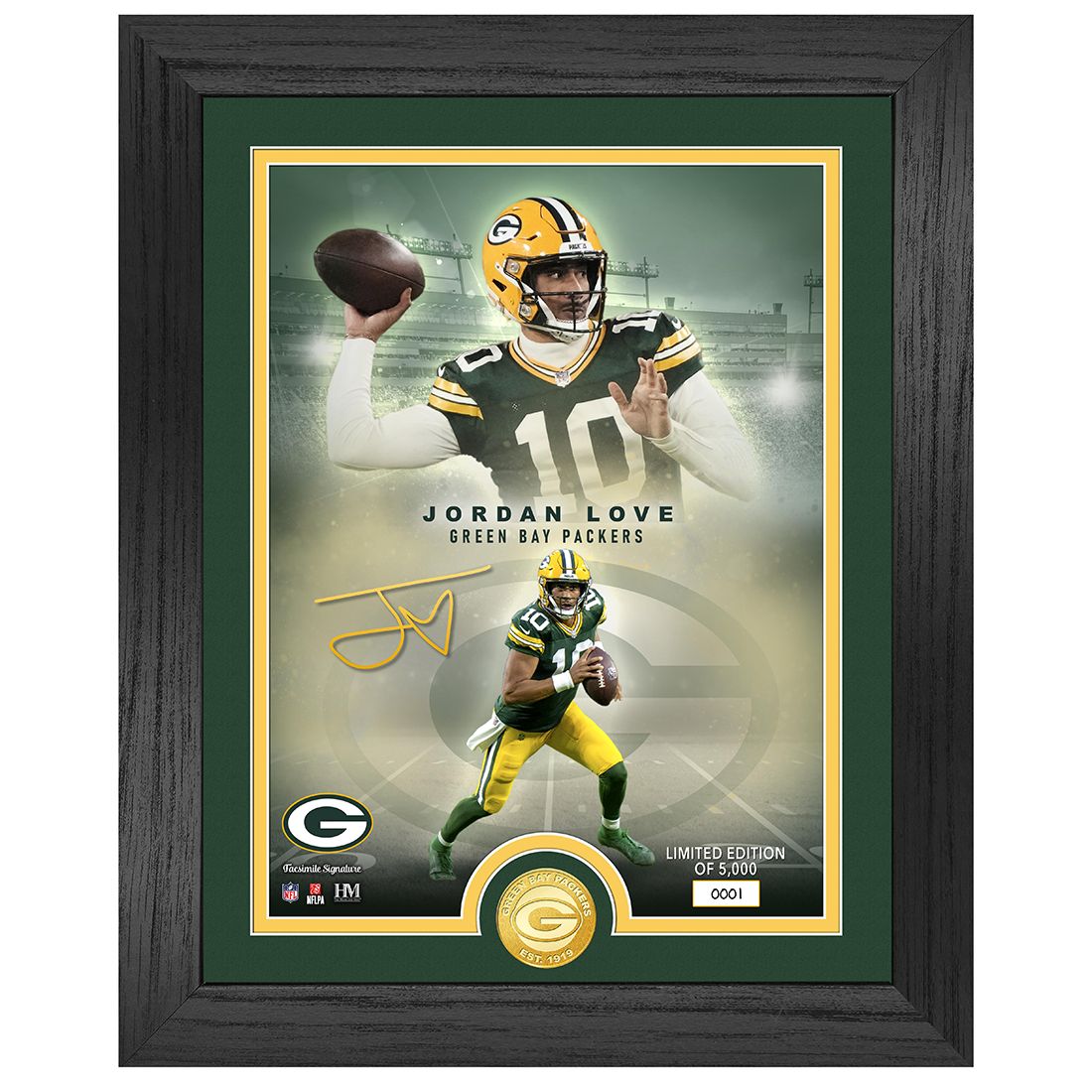 Packers #10 Jordan Love Bronze Coin Photomint 3 Packers #10 Jordan Love Bronze Coin Photomint