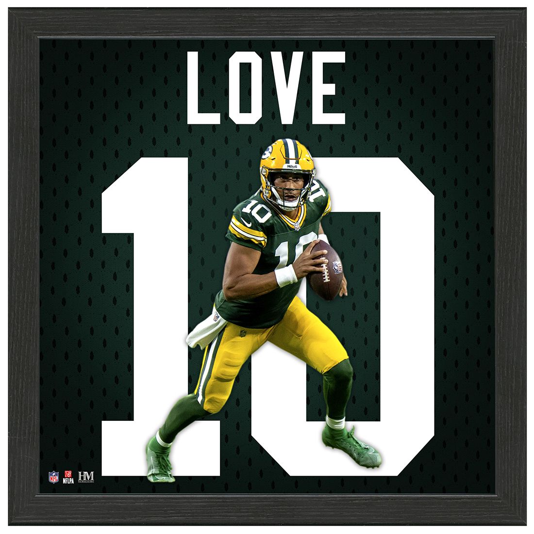 Packers #10 Jordan Love Impact Jersey Framed Photo 1 Packers #10 Jordan Love Impact Jersey Framed Photo