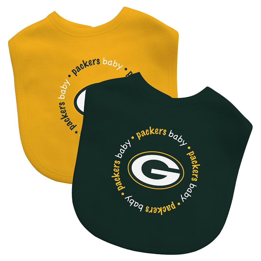 Packers Team Color 2-Pack Baby Bibs
