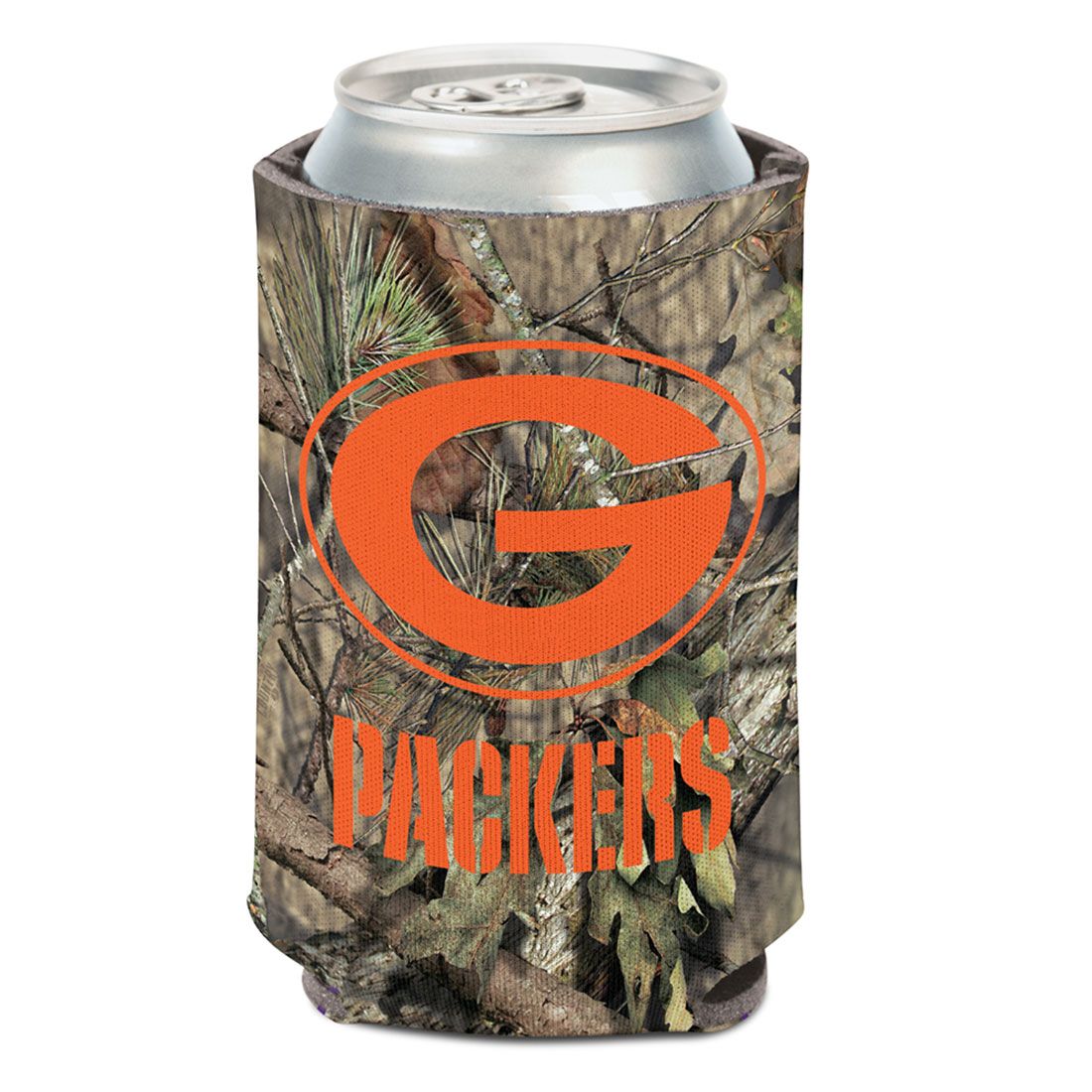 Packers Camo Orange Can Cooler