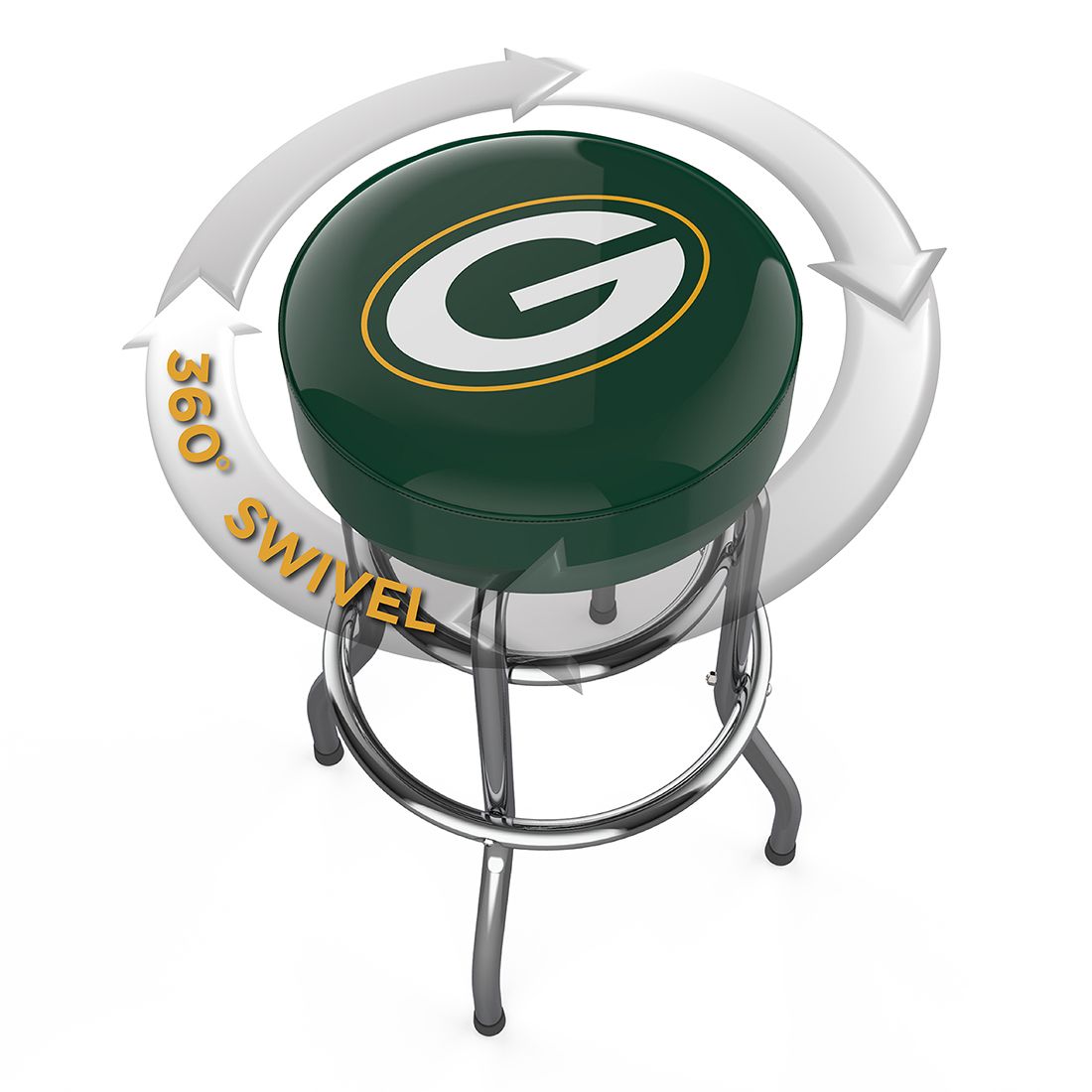 Packers Chrome Bar Stool