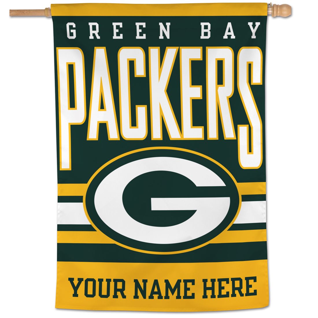 Packers Personalized Vertical Banner Flag