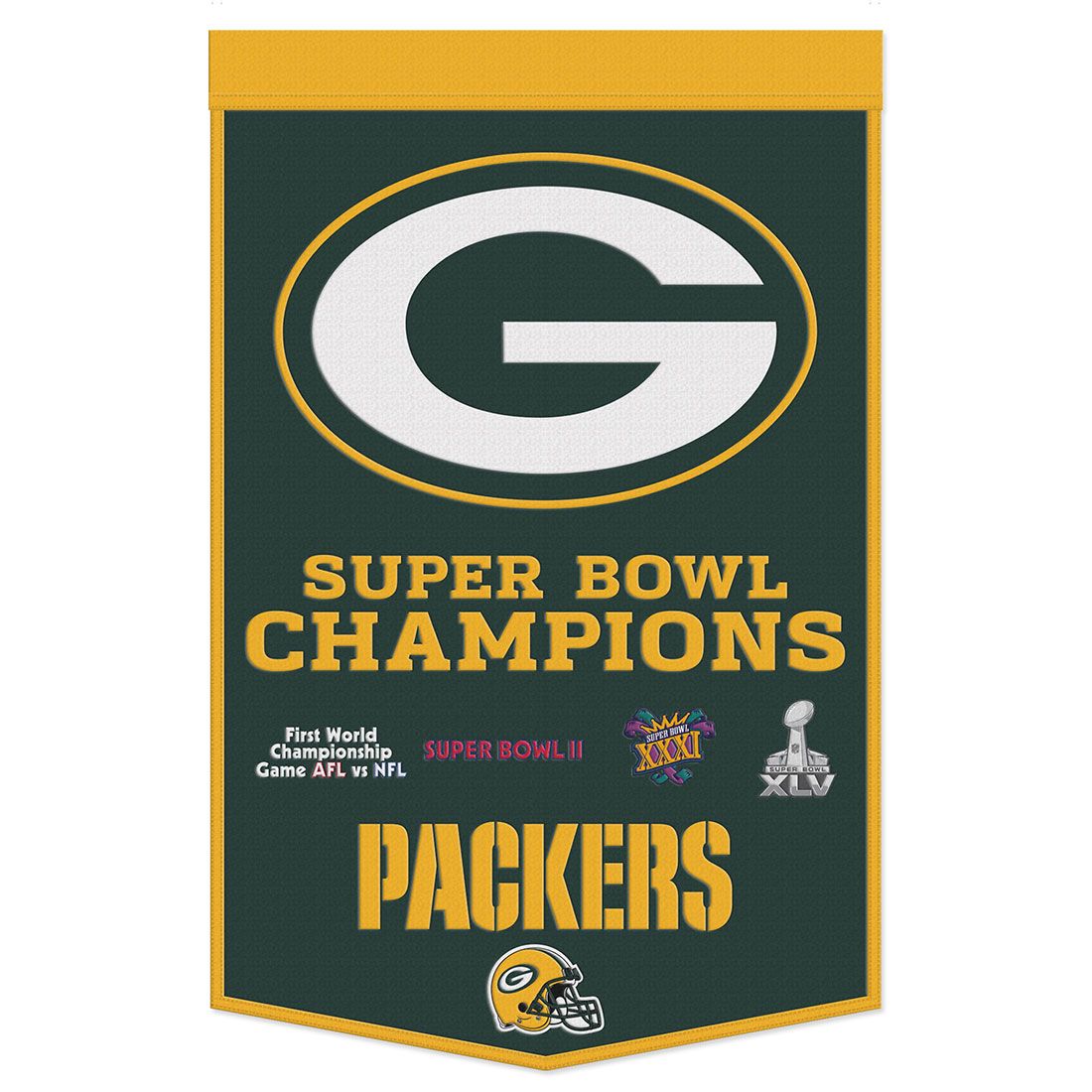Packers 4X Super Bowl Champs Banner