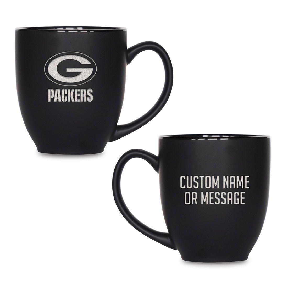 Packers Personalized Matte Ceramic Bistro Mug 3 Packers Personalized Matte Ceramic Bistro Mug