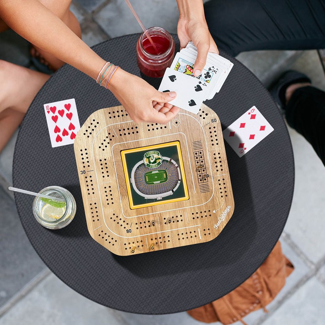 Lambeau Field Stadium View Cribbage Board