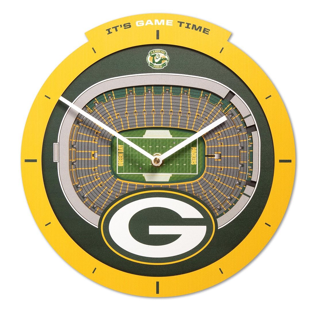 Lambeau Field Stadiumview 3D Wall Clock