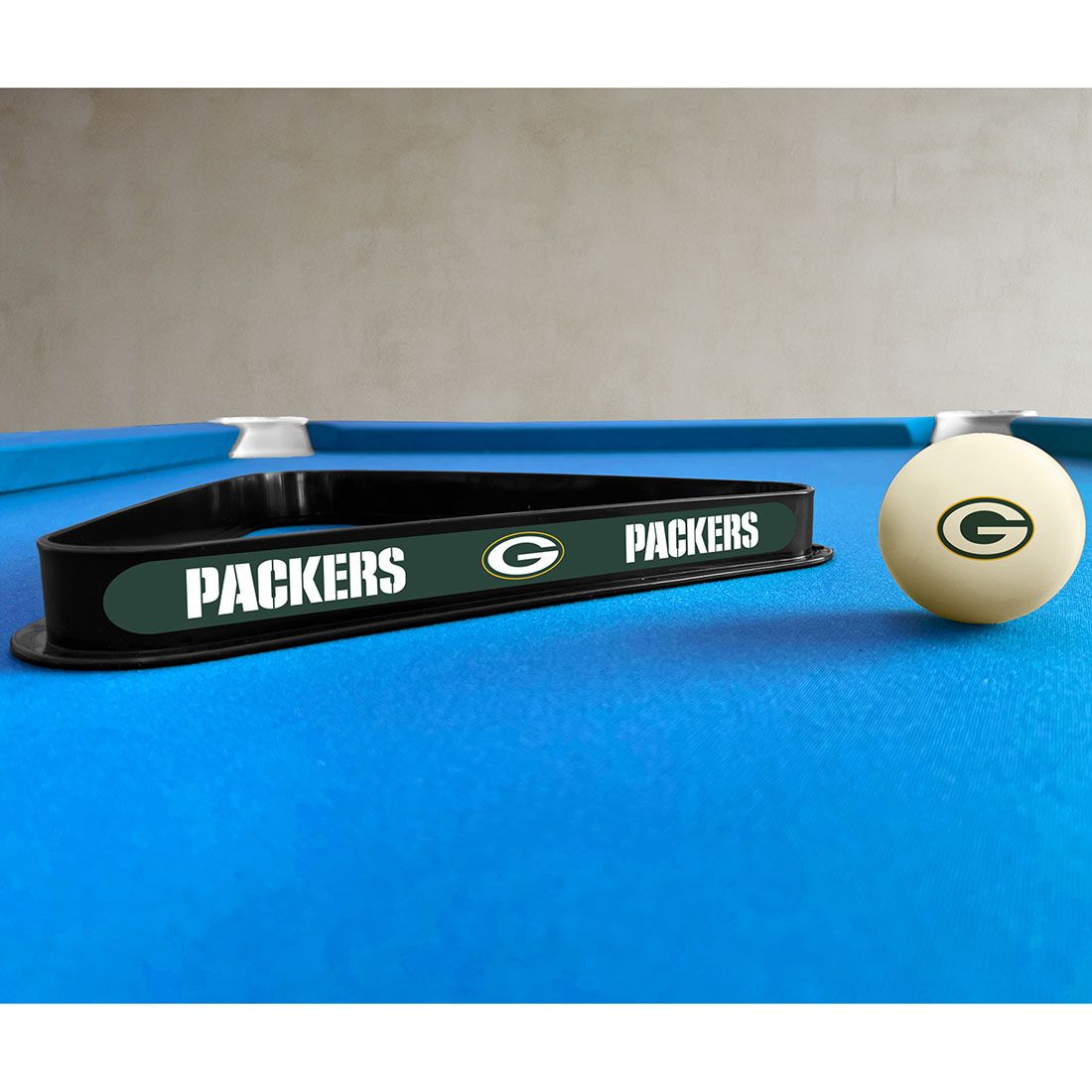 Packers Cue Ball & Ball Rack Set