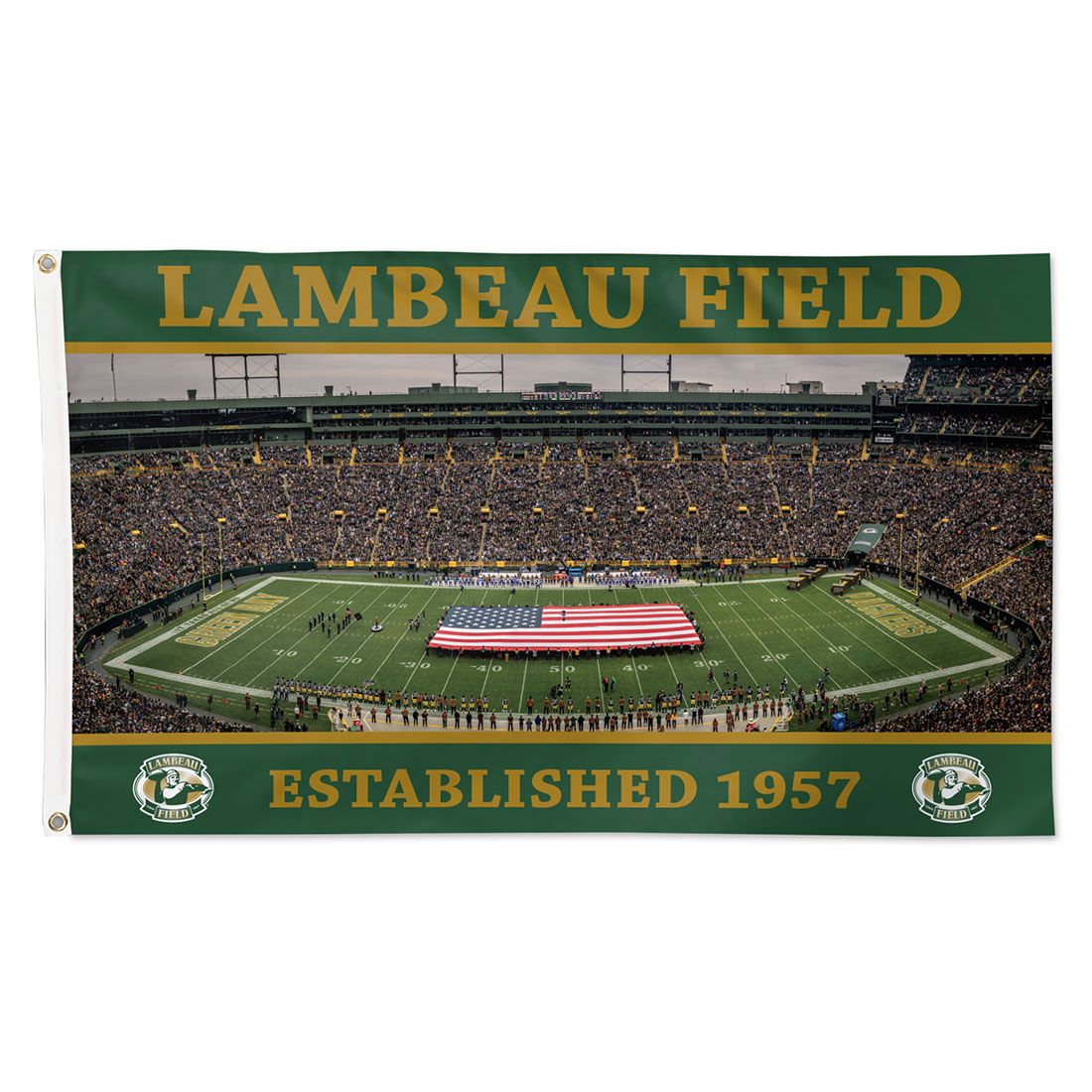 Lambeau Field Wincraft Aerial Photo Flag