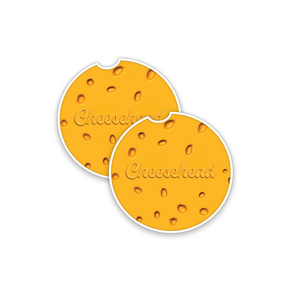 Cheesehead&reg; 2-Pack Car Coasters