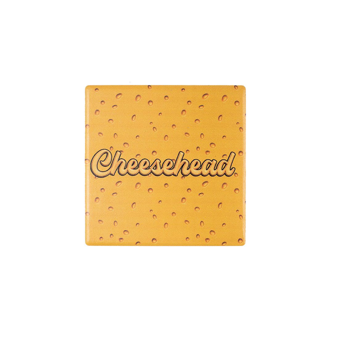 Cheesehead® Script Ceramic Coaster 4 Cheesehead® Script Ceramic Coaster
