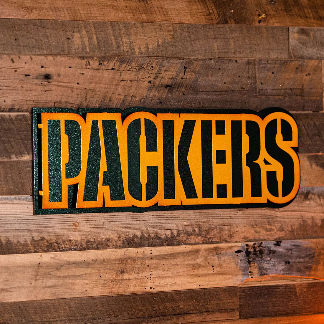 Packers Wordmark 3D Metal Wall Art