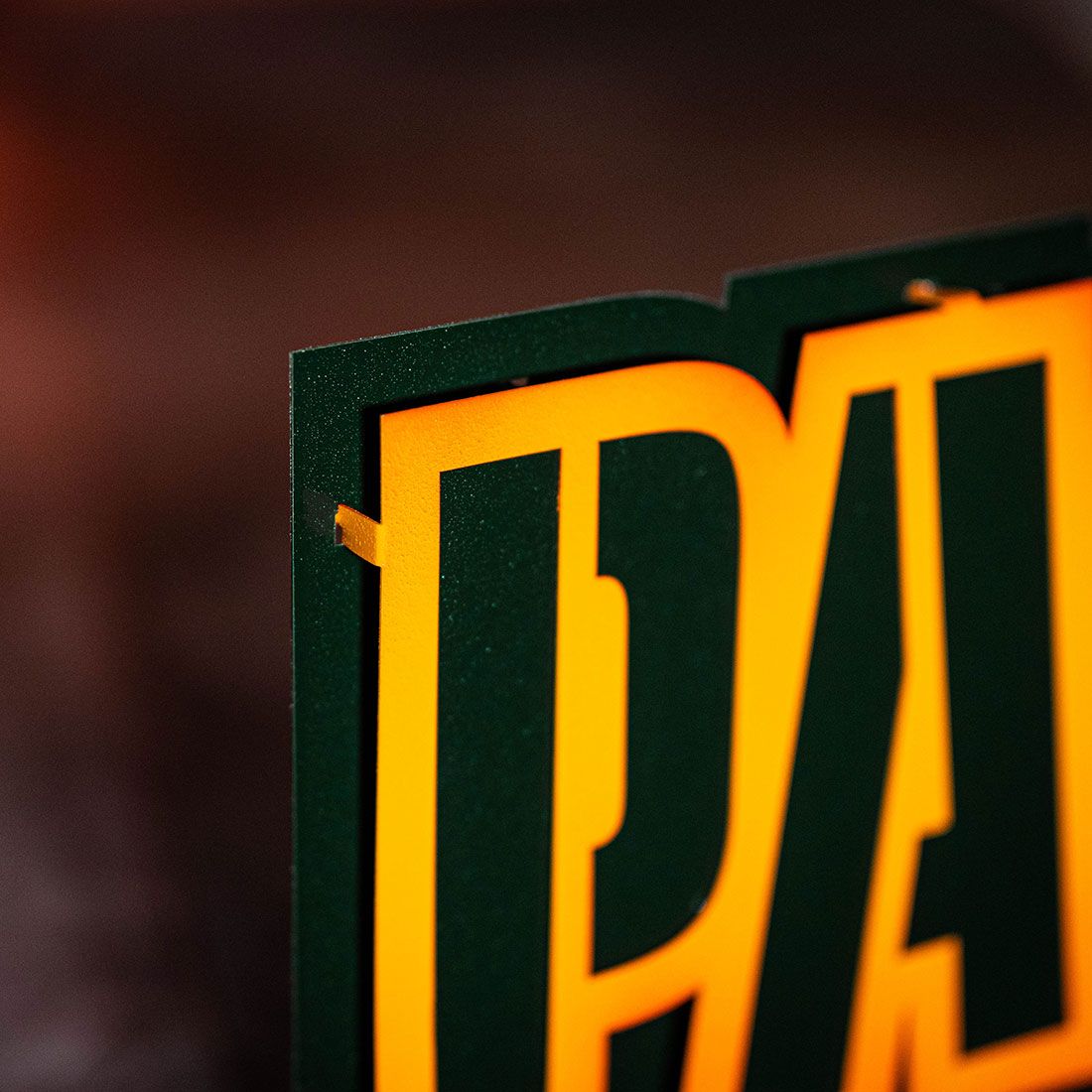 Packers Wordmark 3D Metal Wall Art