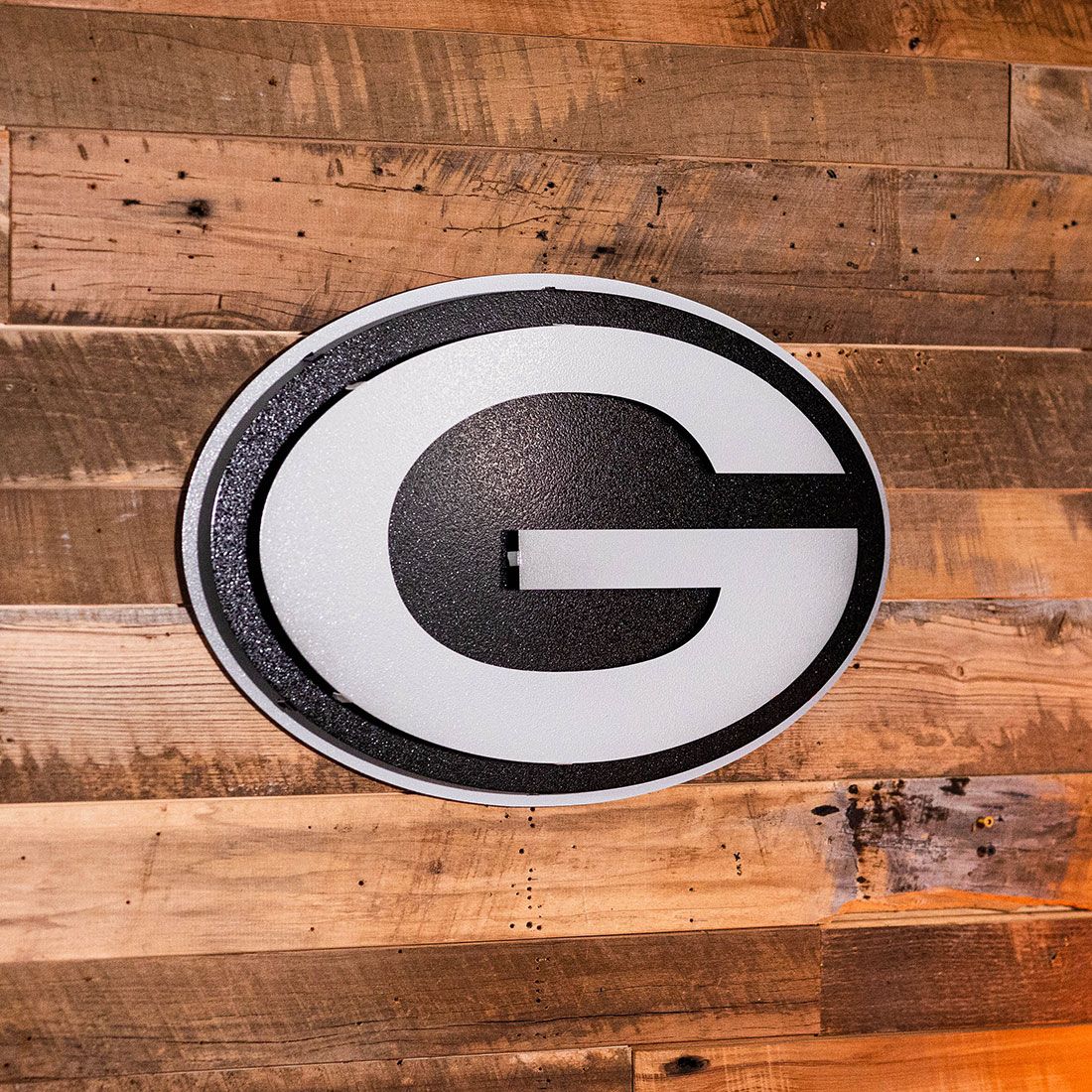 Packers Monochromatic G Logo 3D Metal Wall Art 1 Packers Monochromatic G Logo 3D Metal Wall Art