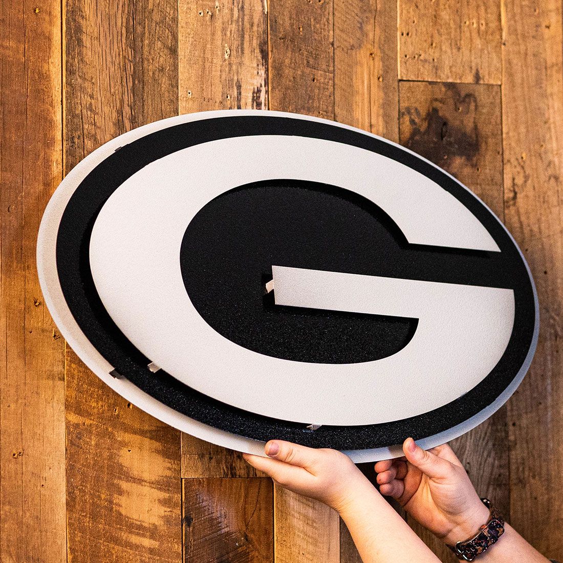 Packers Monochromatic G Logo 3D Metal Wall Art 3 Packers Monochromatic G Logo 3D Metal Wall Art