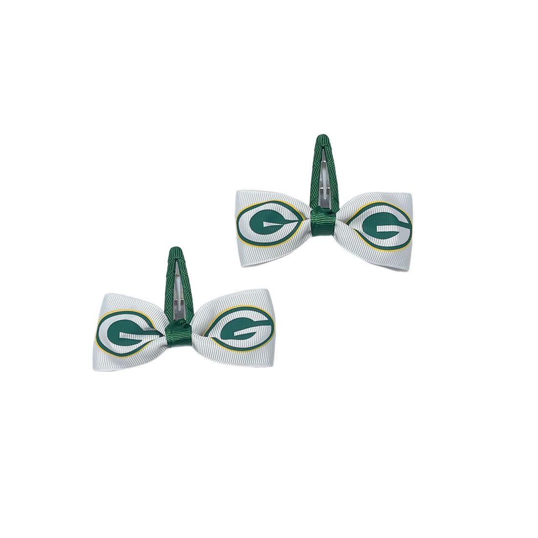 Packers Hair Bow Clips 2-Pack
