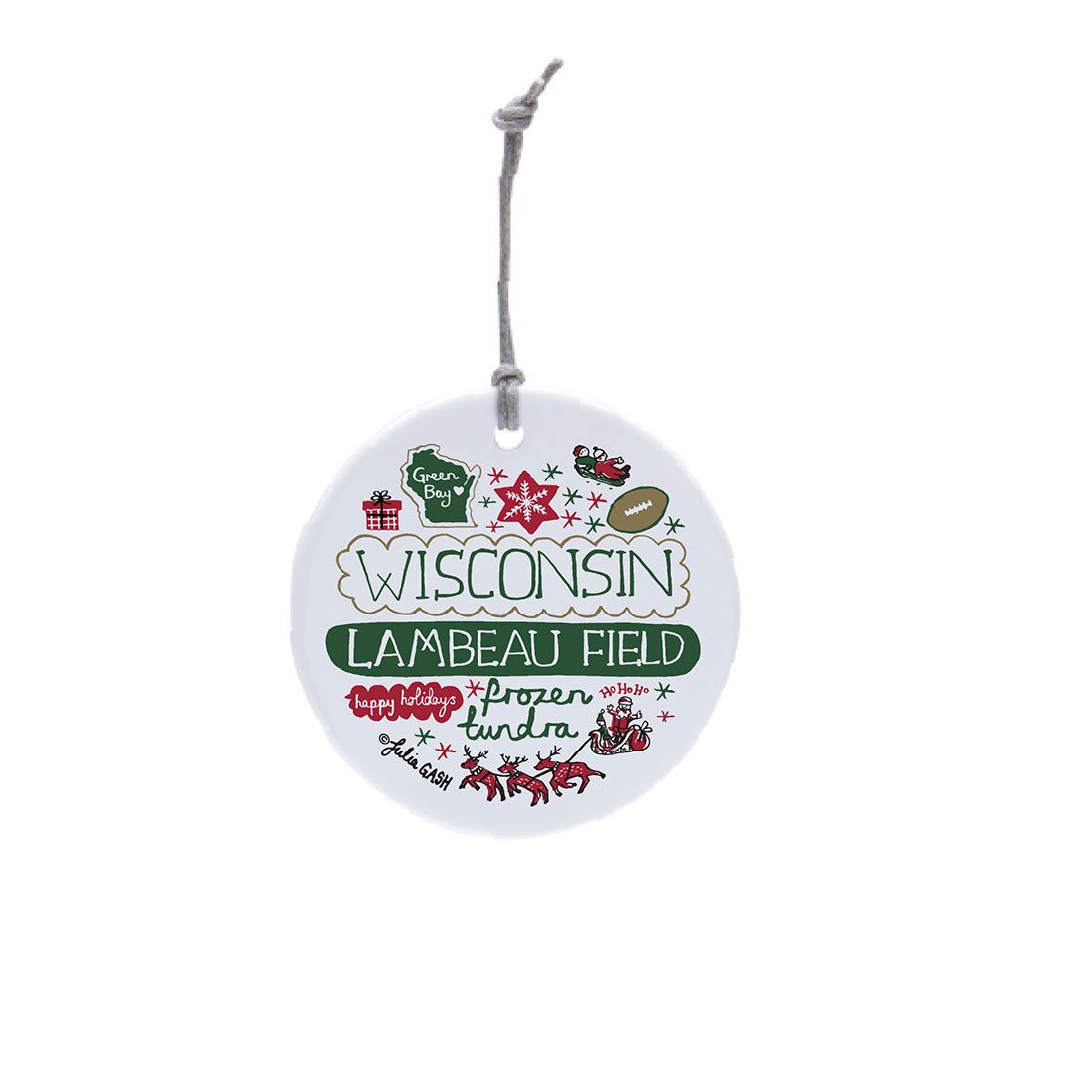Lambeau Field Julia Gash Holiday Ornament