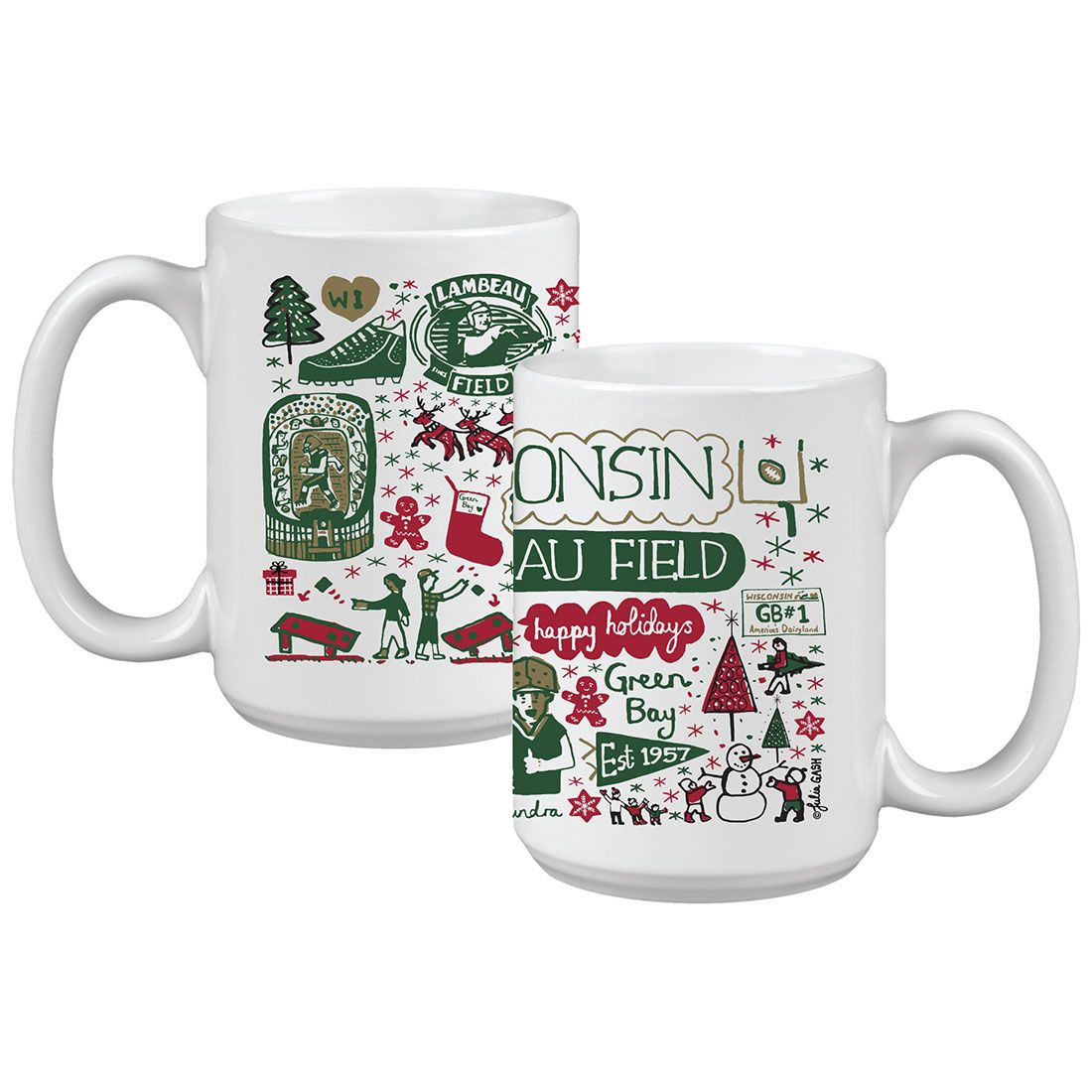 Lambeau Field Julia Gash Holiday Mug