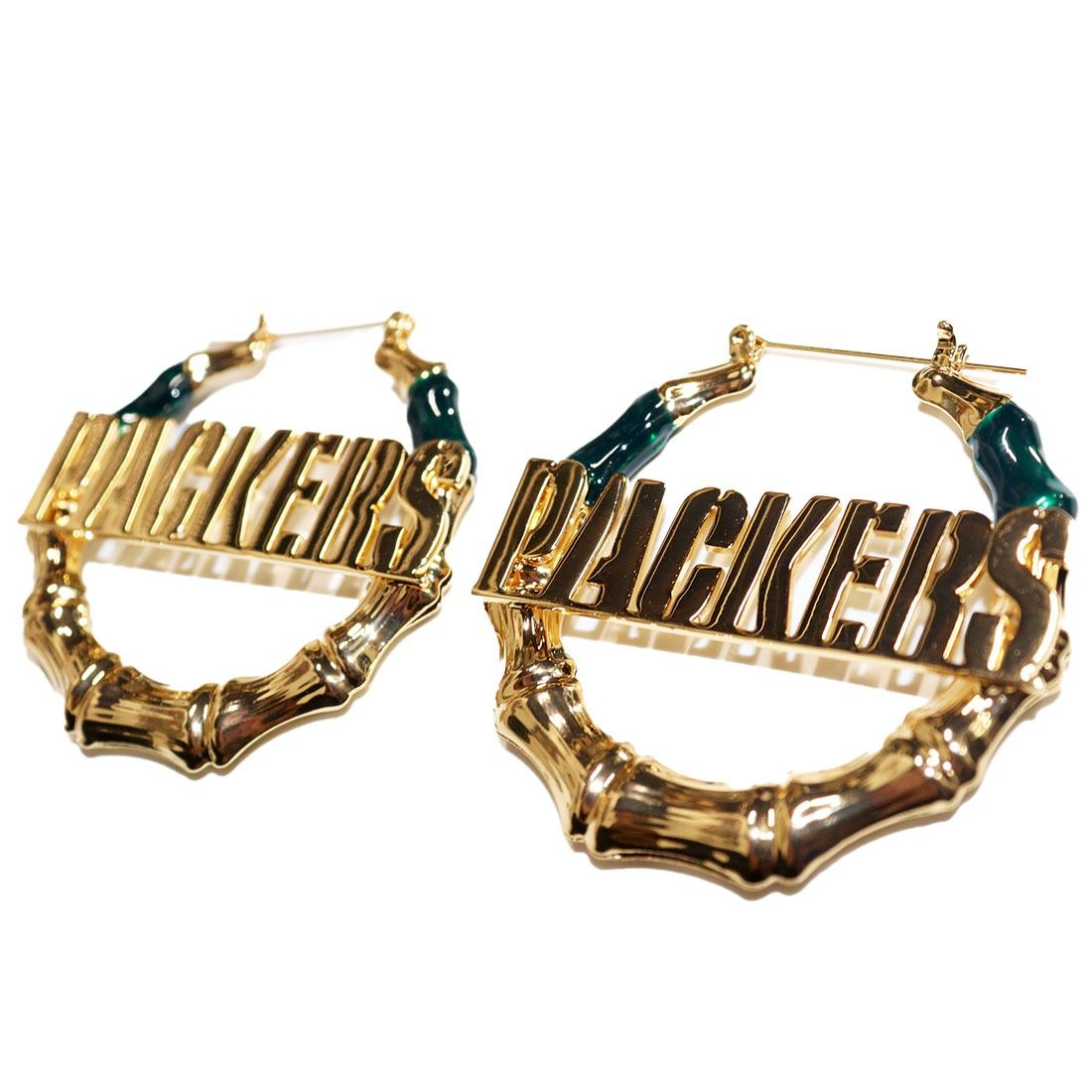 Packers Equihua Bamboo Hoop Earrings