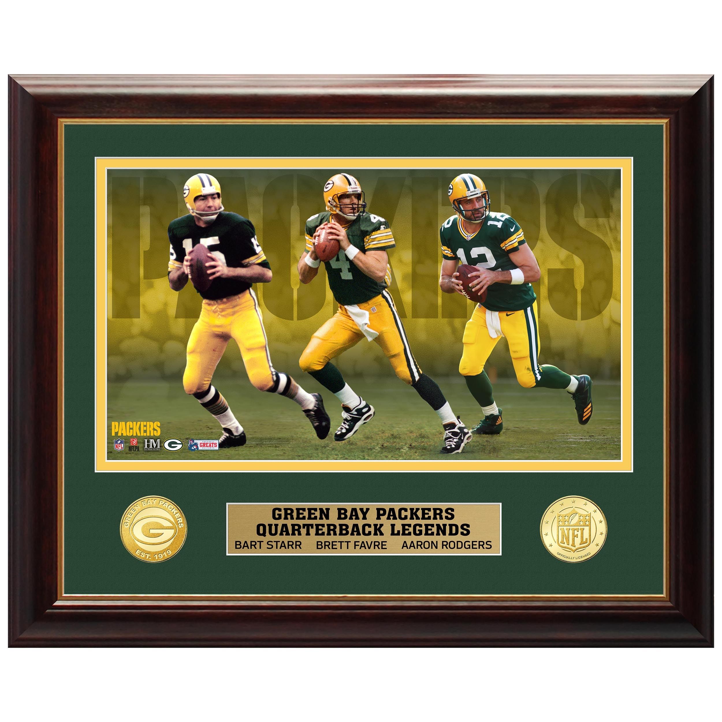 Packers Quarterback Legends Bronze Coin Photomint