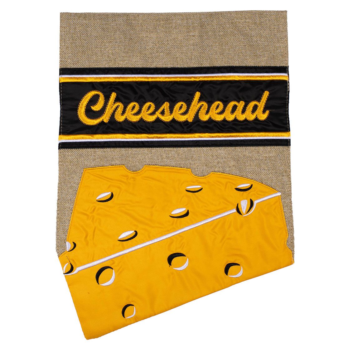 Cheesehead® Shaped Garden Flag 1 Cheesehead® Shaped Garden Flag