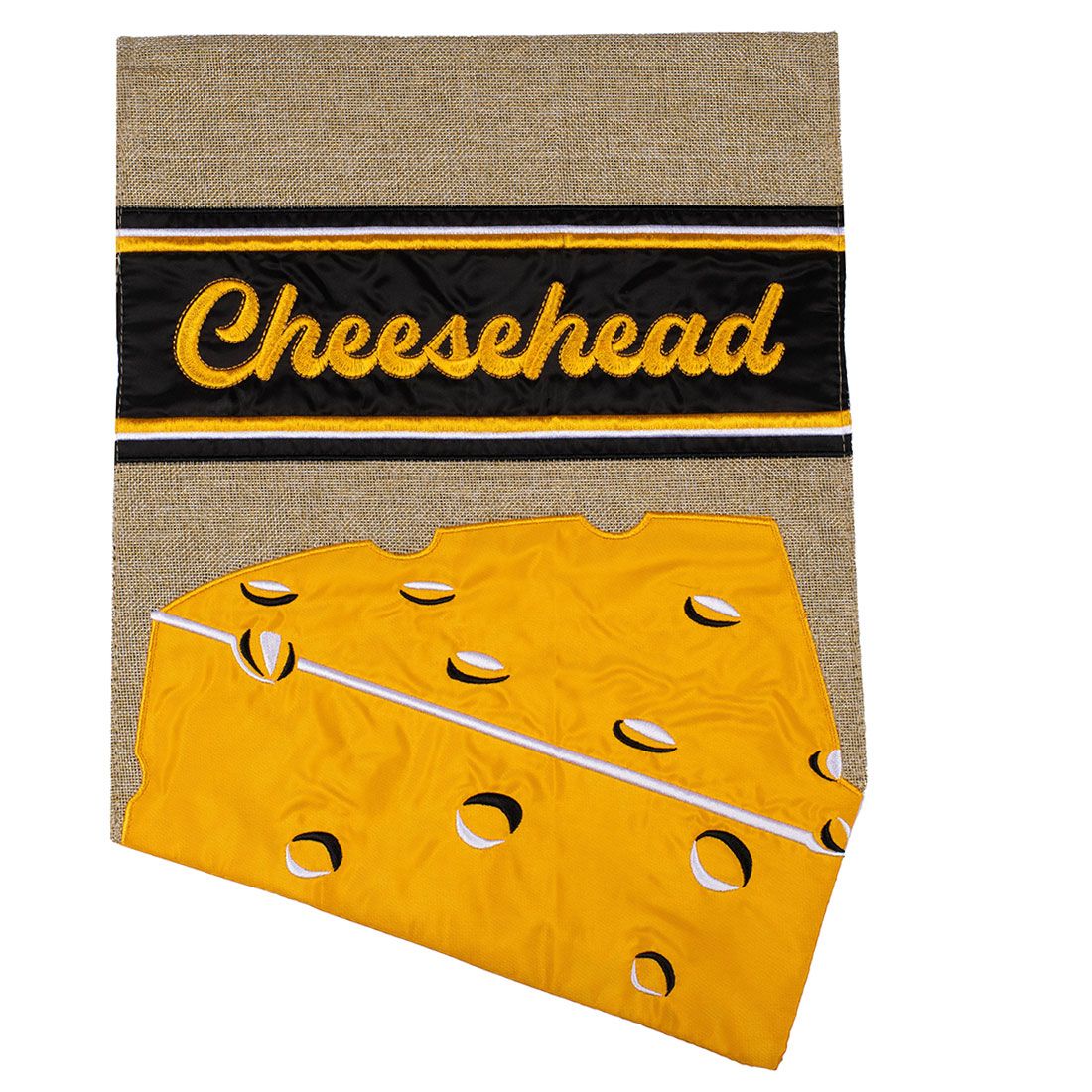 Cheesehead® Shaped Garden Flag 2 Cheesehead® Shaped Garden Flag