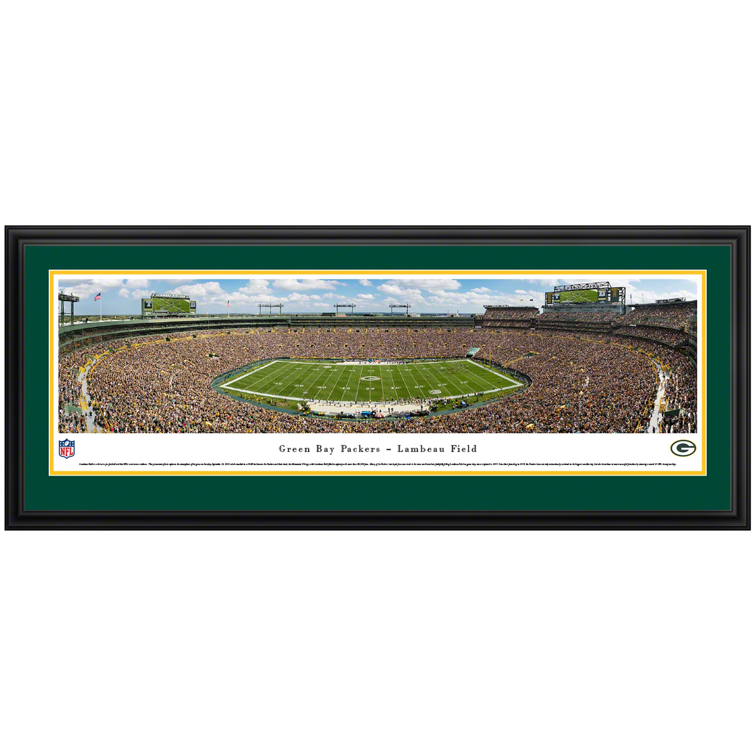 Lambeau Field 50 Yard Line Photo - Deluxe Frame 9 Lambeau Field 50 Yard Line Photo - Deluxe Frame