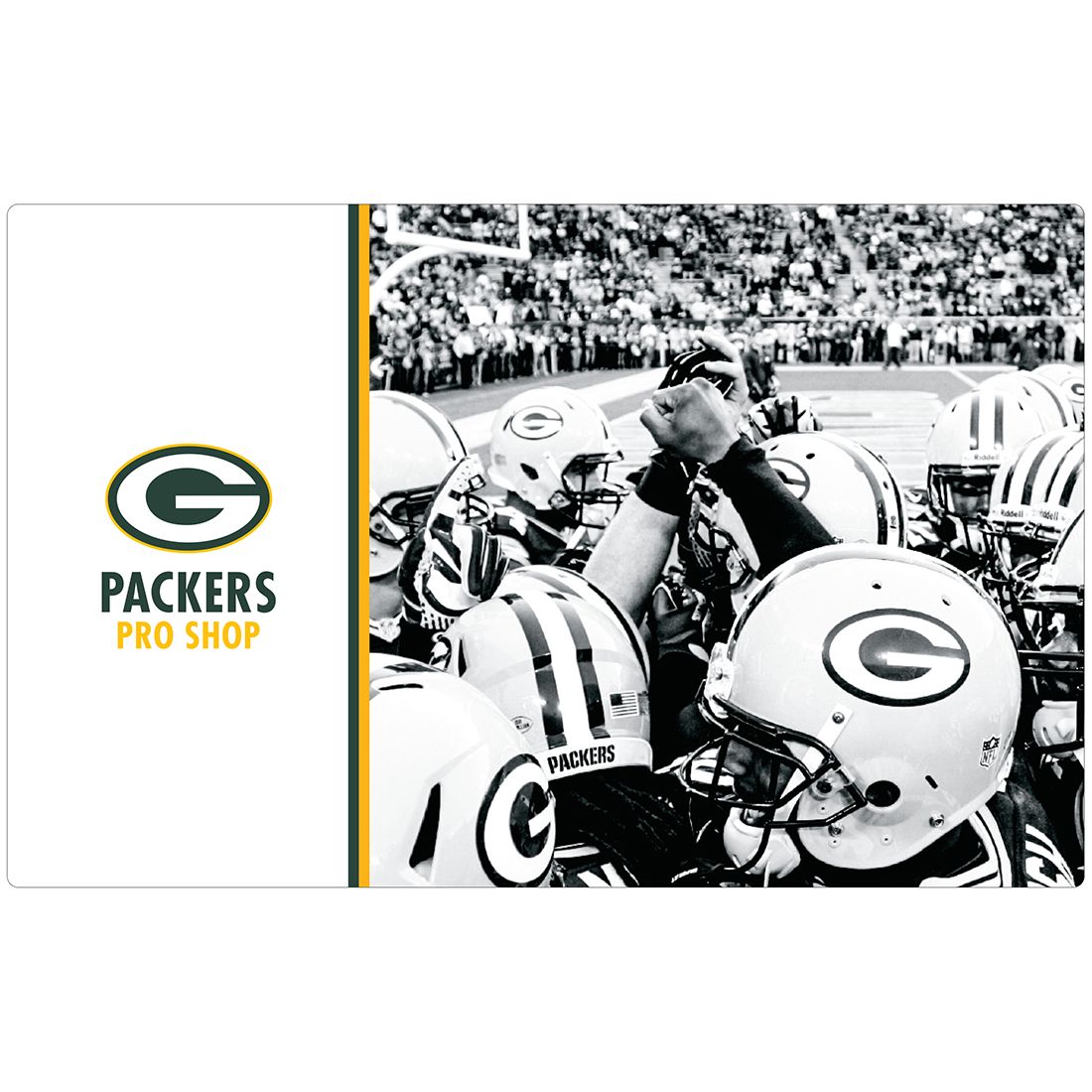 Packers Pro Shop Gift Card - B&W Huddle ($10-$100)