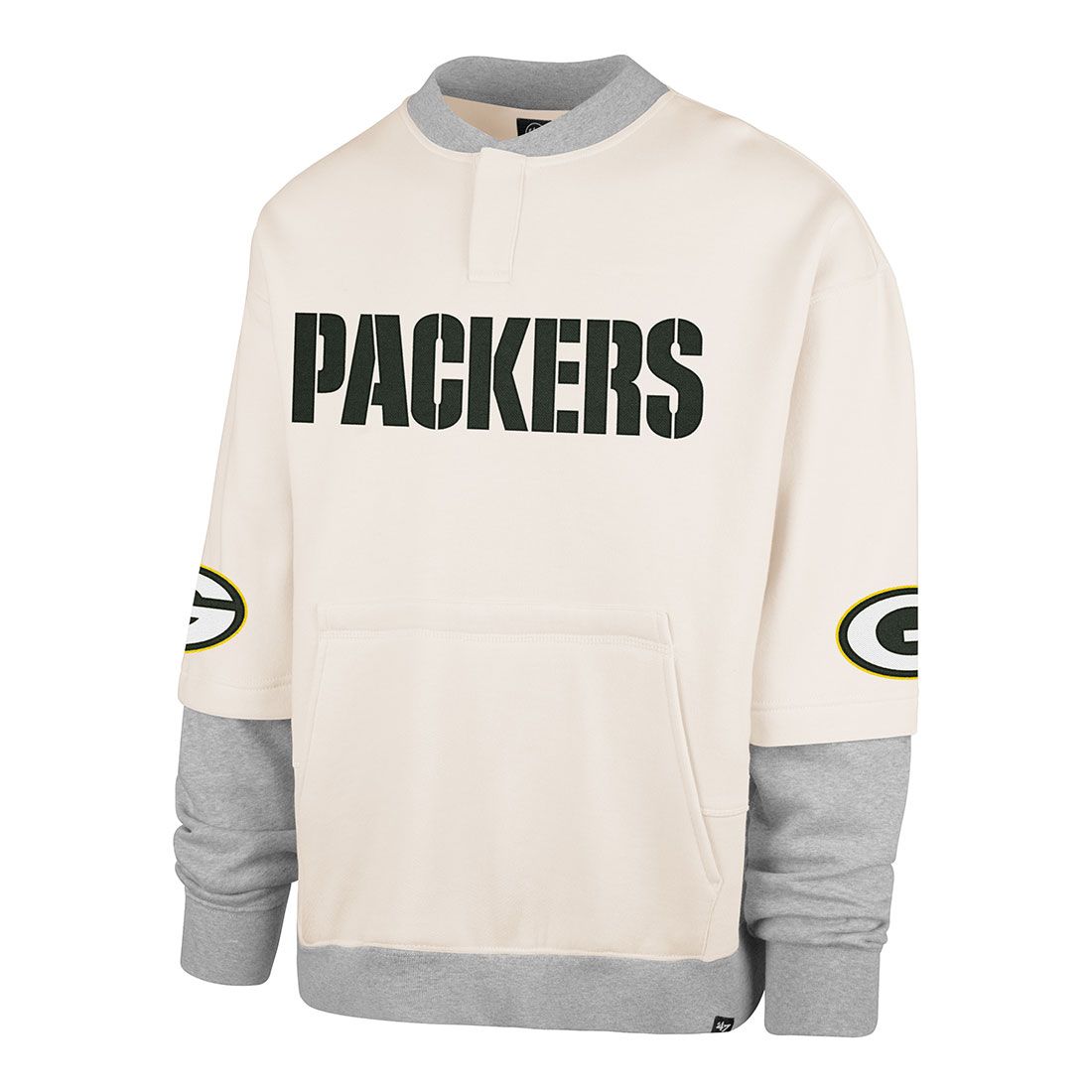 Packers '47 Trifecta Double Layered Snap Crew 1 Packers '47 Trifecta Double Layered Snap Crew