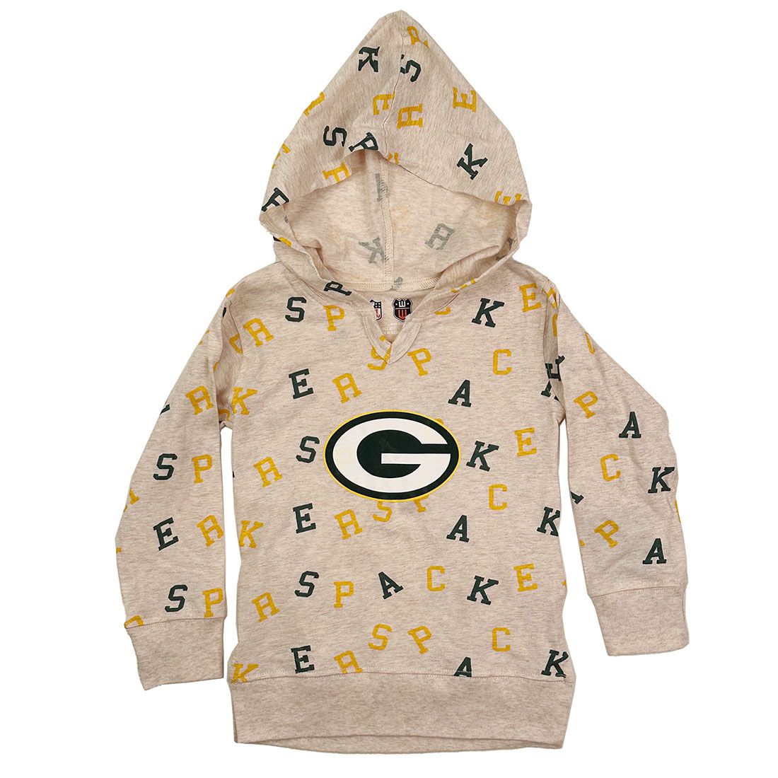 Packers Pre-School Girls Alphabet Hooded Top