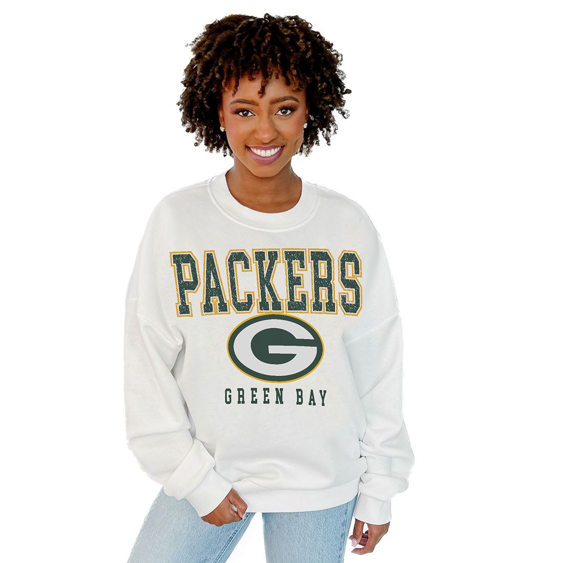 Packers Gameday Couture Womens Sunday Drives Crew