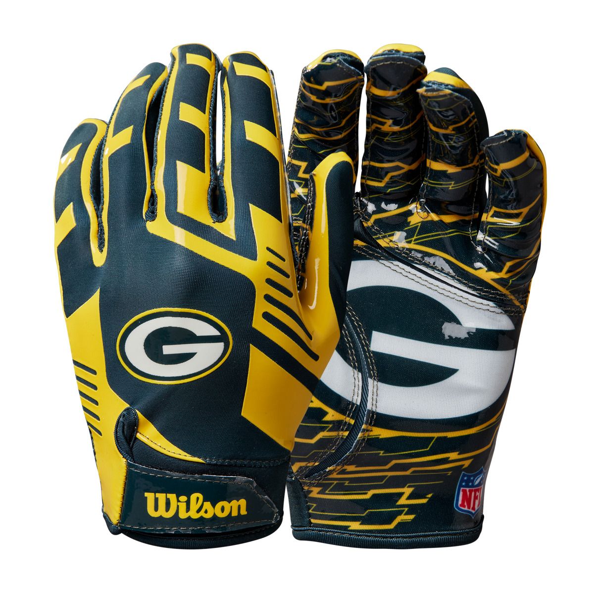 Packers Wilson Super Grip Football Gloves