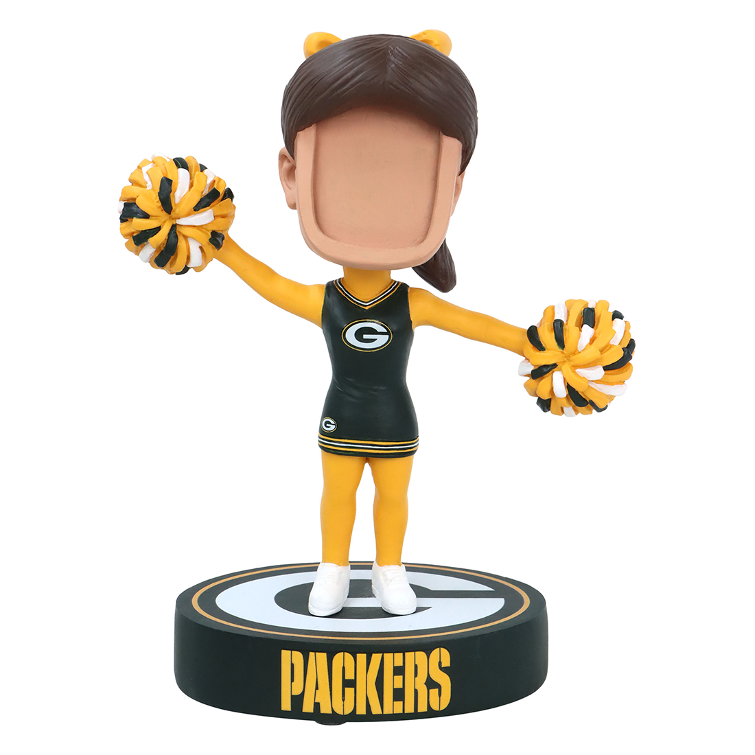 Packers FOCO Cheerleader Frame Mini Bobblehead 4 Packers FOCO Cheerleader Frame Mini Bobblehead