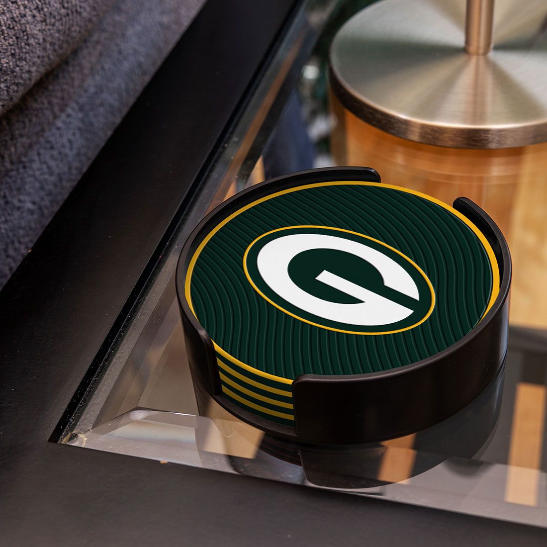 Packers 4-Pack 3D Molded Coaster Set