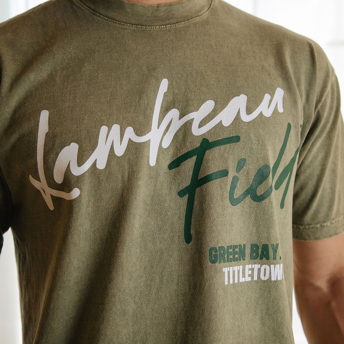 Lambeau Field Stacked Script T-Shirt 3 Lambeau Field Stacked Script T-Shirt