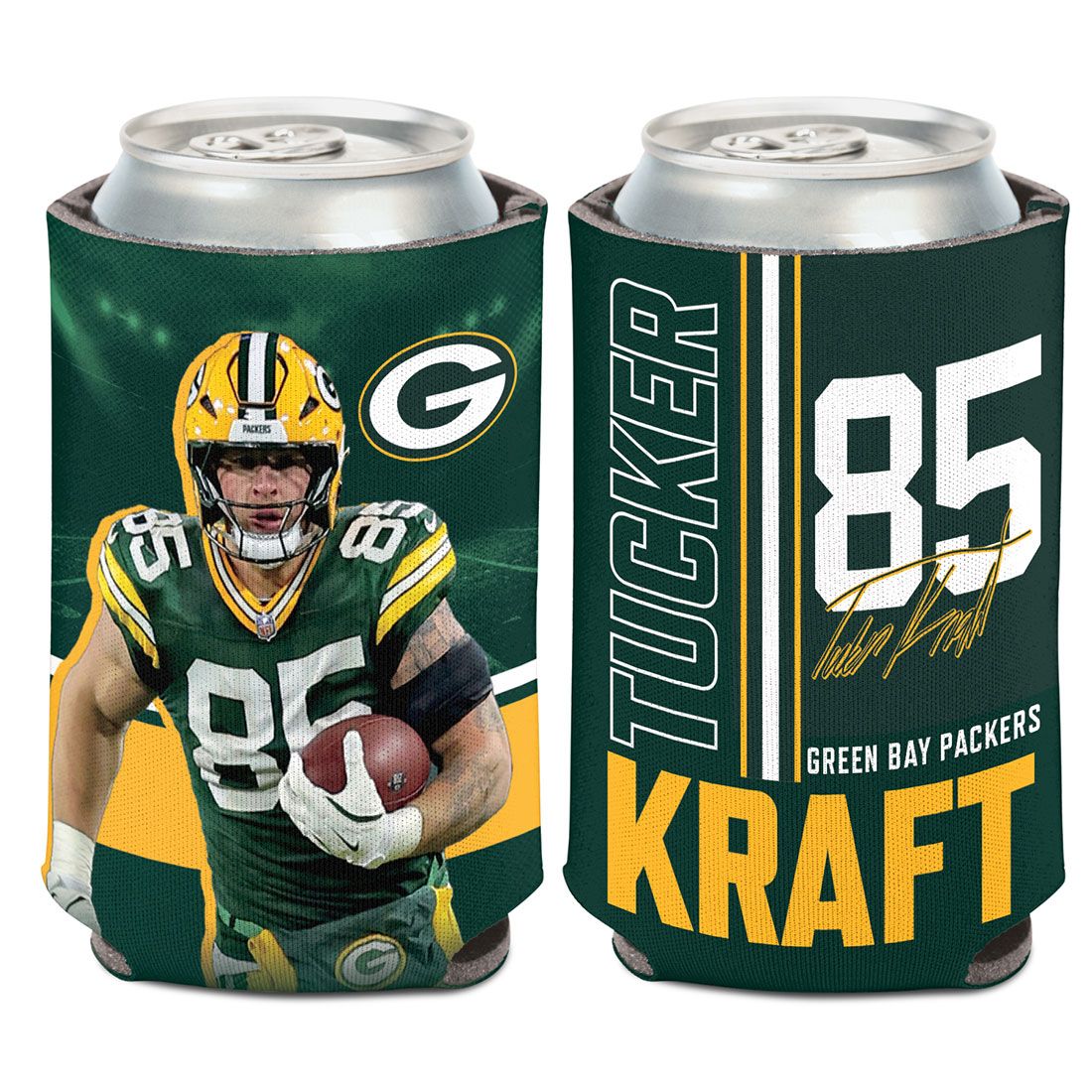 Packers Wincraft #85 Tucker Kraft Block Can Cooler