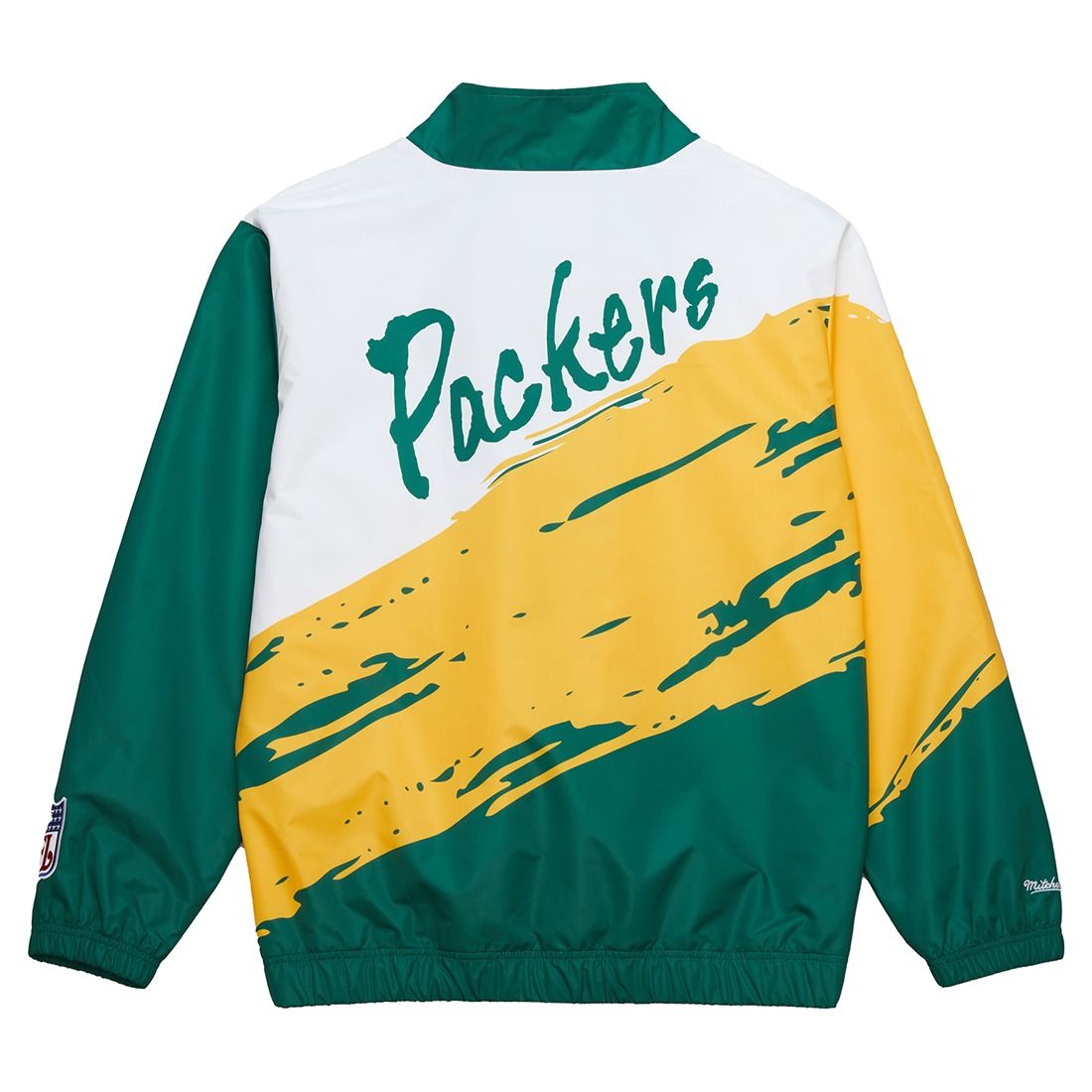 Packers Mitchell & Ness Paint Brush Windbreaker 2 Packers Mitchell & Ness Paint Brush Windbreaker