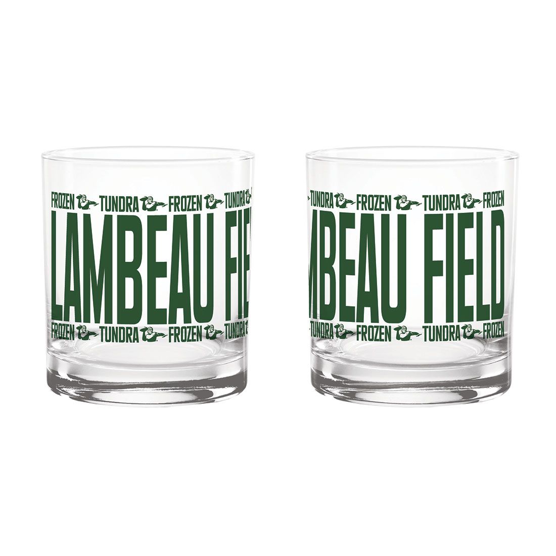 Lambeau Field Elevated Rocks Glass 3 Lambeau Field Elevated Rocks Glass
