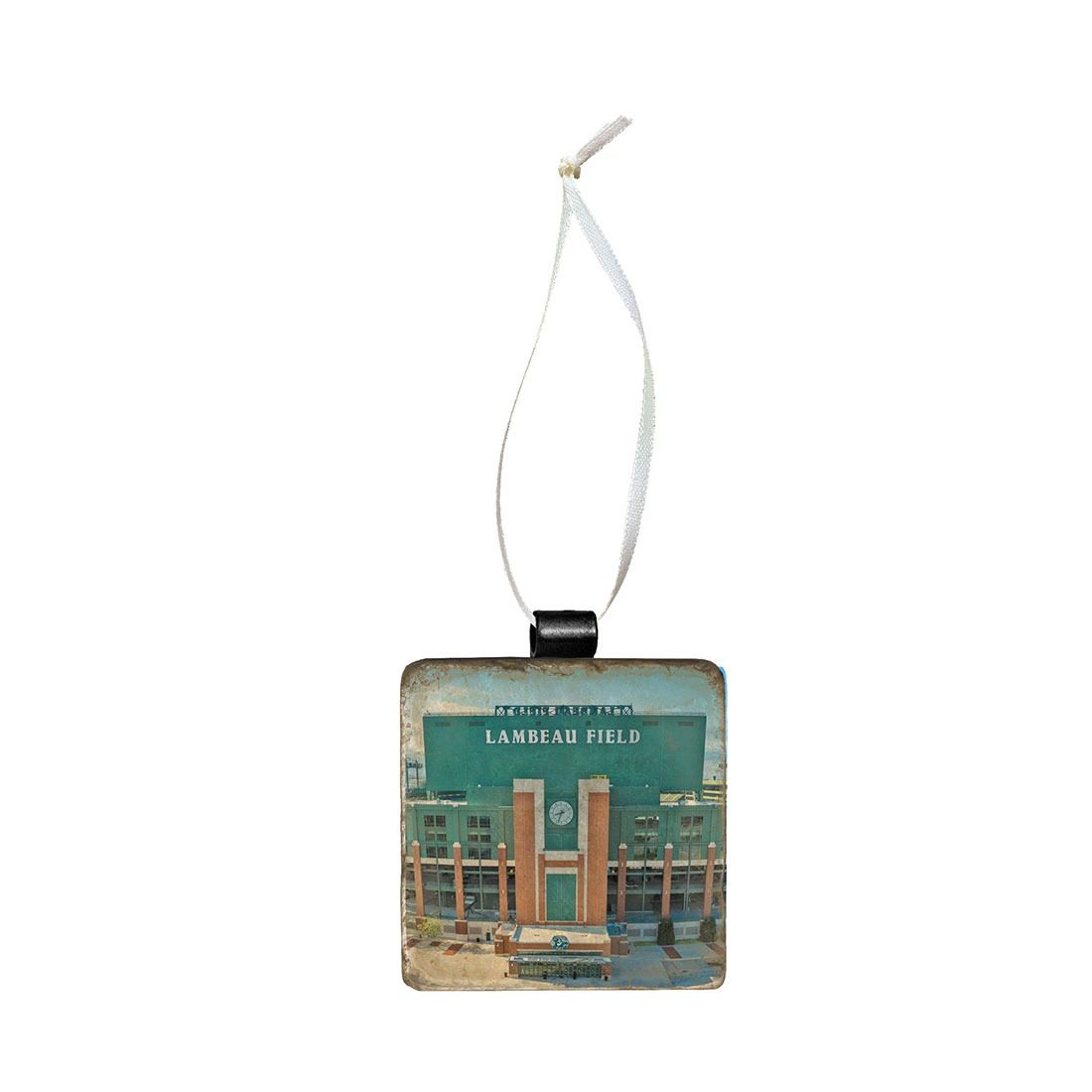 Lambeau Field Facade Tumbled Marble Tile Ornament