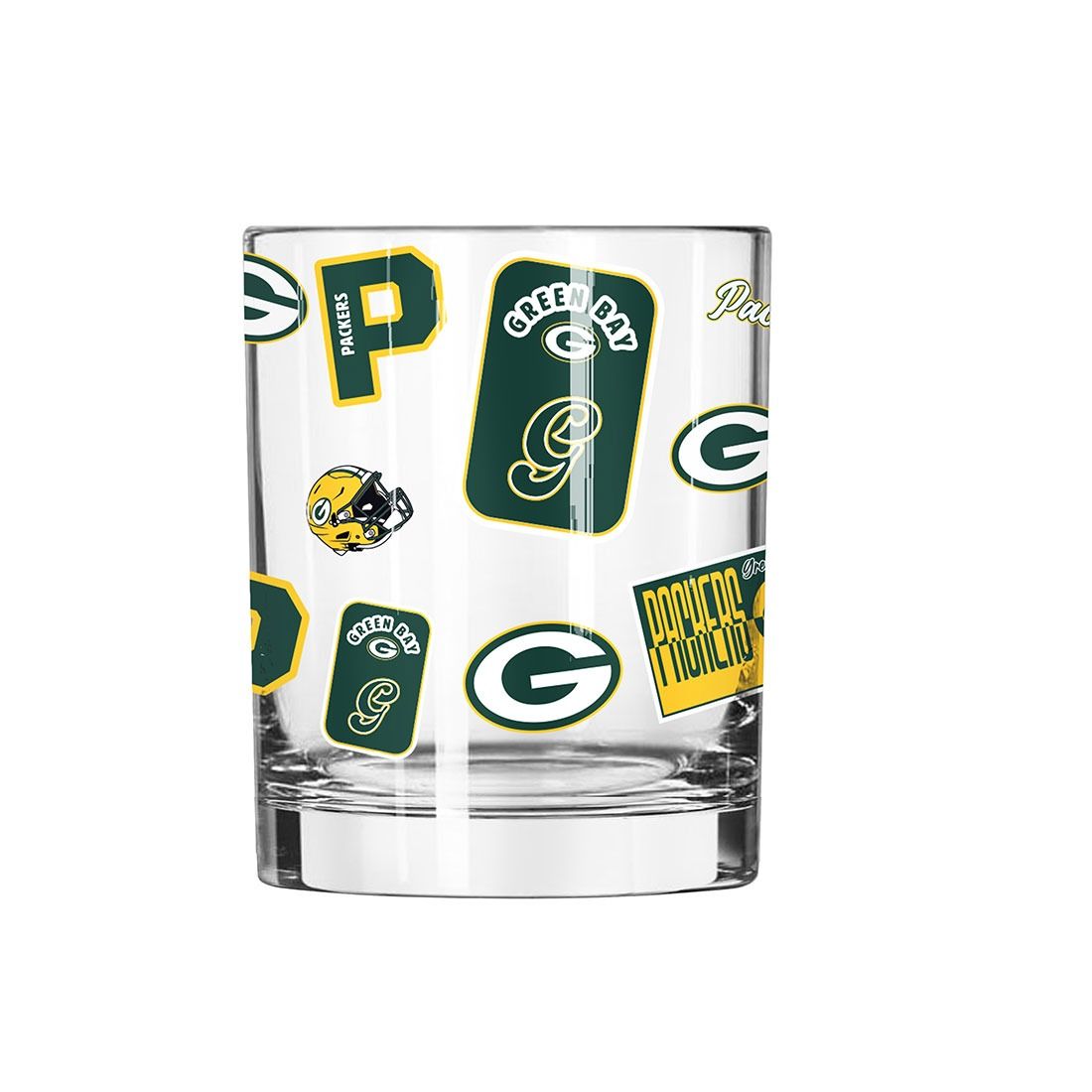 Packers Dream Weave Rocks Glass