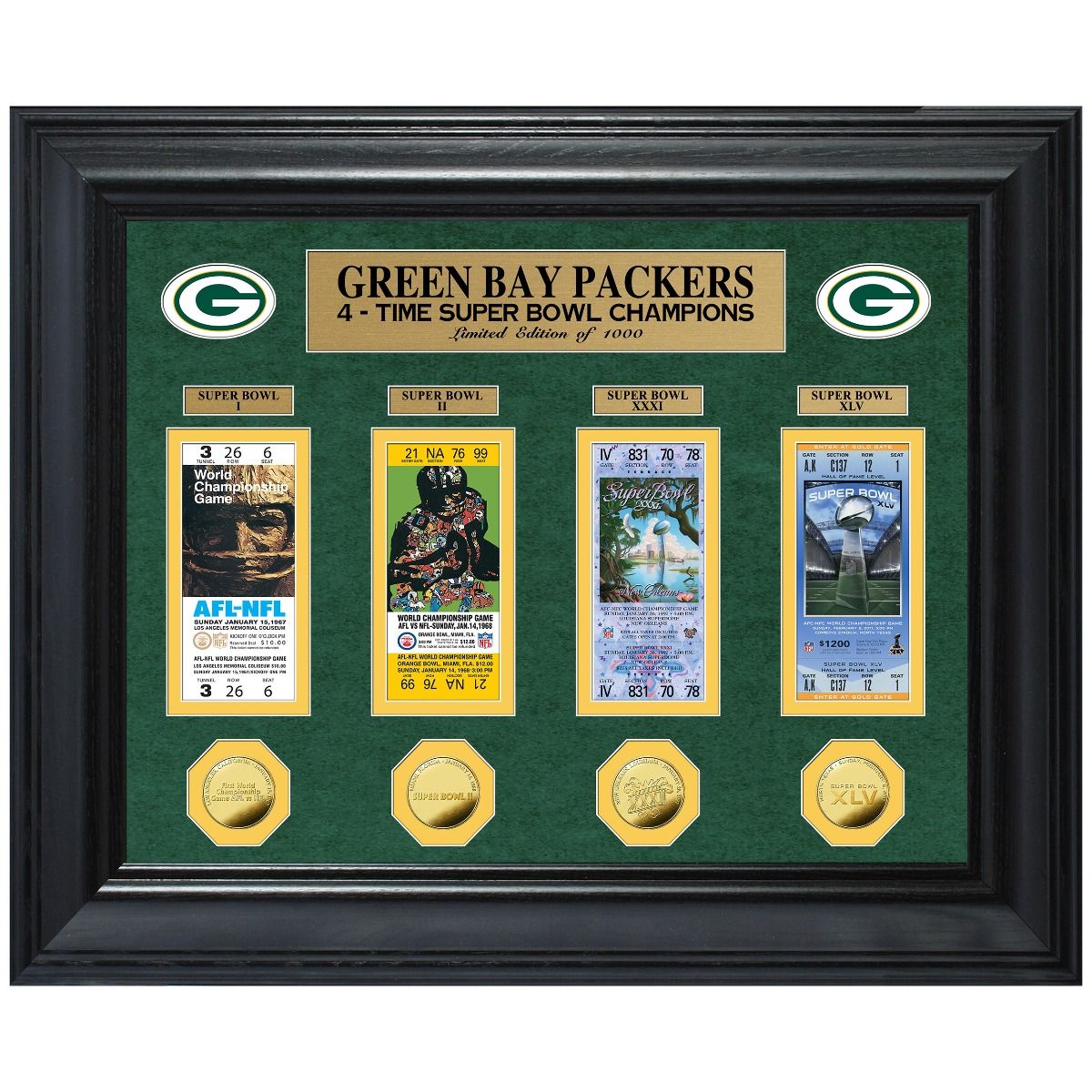 Packers Deluxe Coin & Ticket Collection 2 Packers Deluxe Coin & Ticket Collection