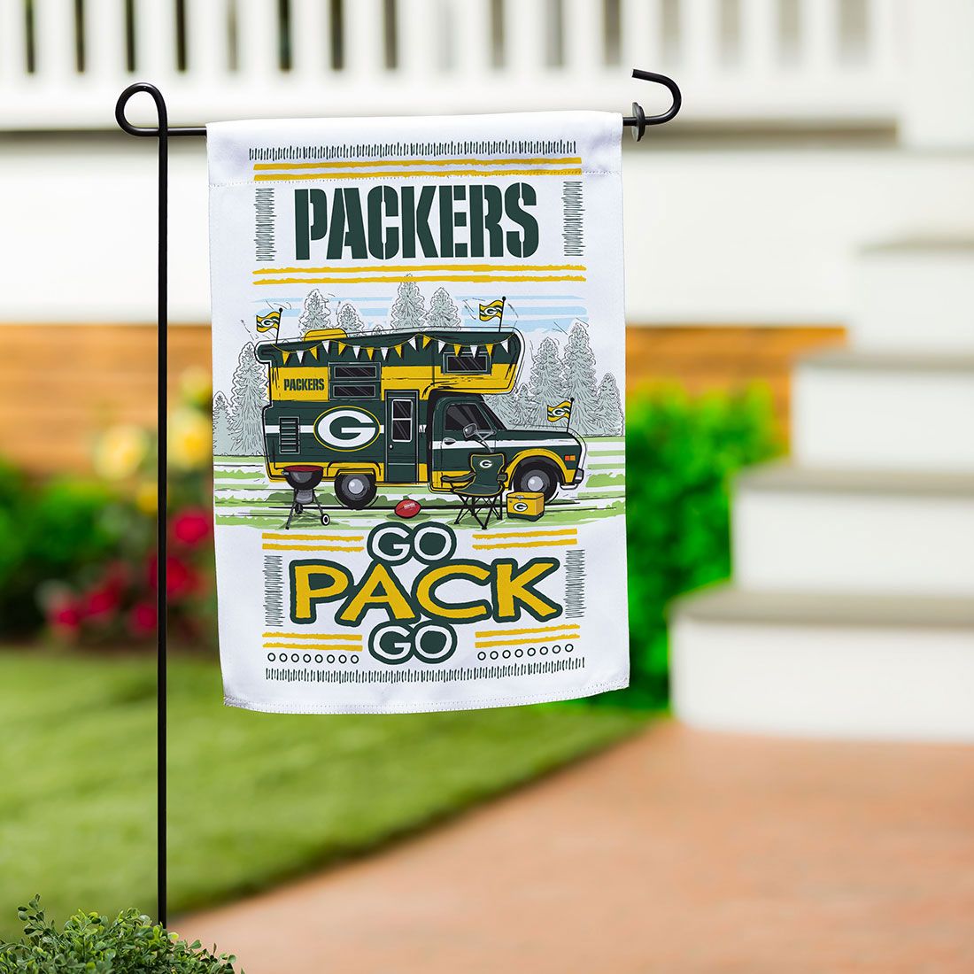 Packers Camper Garden Flag 6 Packers Camper Garden Flag