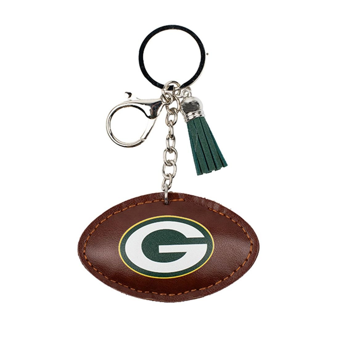 Packers Rhinestone Puff Keychain