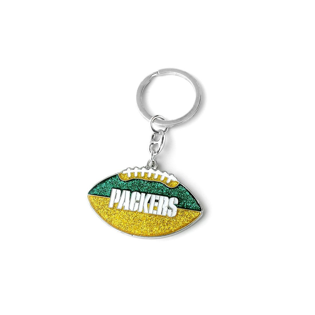 Packers Glitter Football Key Chain