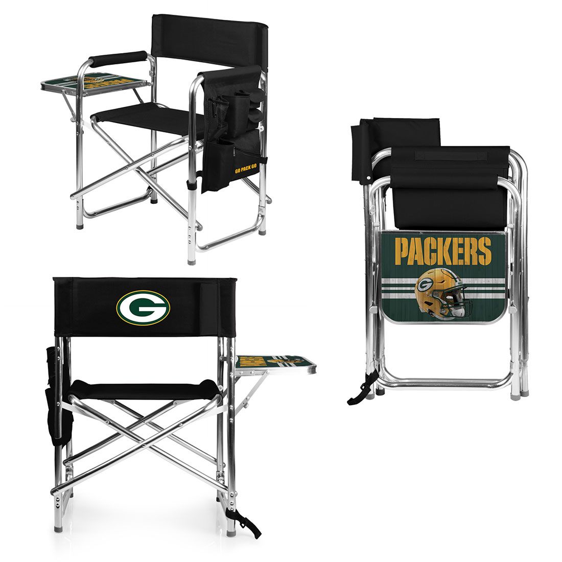 Packers Sports Chair with Table 6 Packers Sports Chair with Table